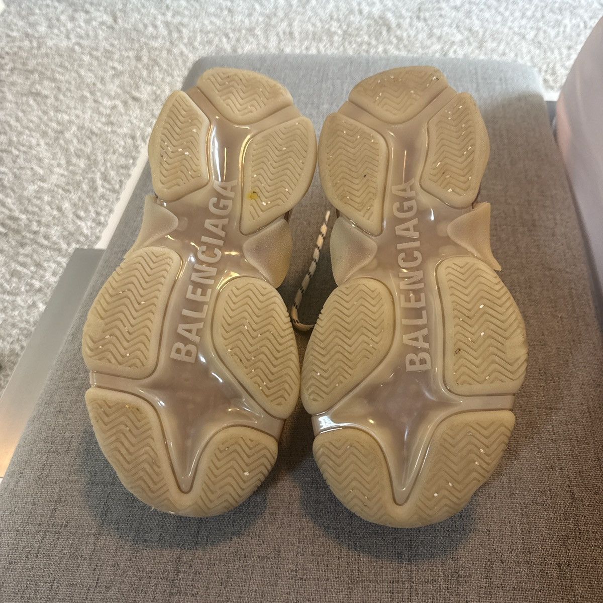Balenciaga Balenciaga Triple S ( Beige ) Size US 7 / IT 37 - 7 Thumbnail