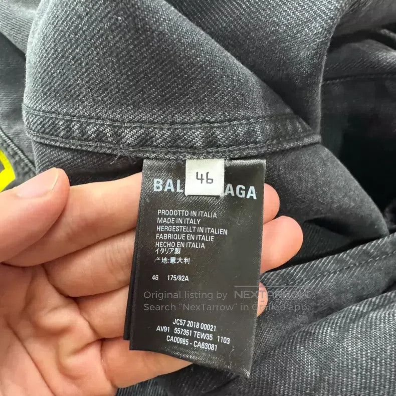 Balenciaga Balenciaga Back Label Embroidered Denim Jacket Size US S / EU 44-46 / 1 - 6 Thumbnail