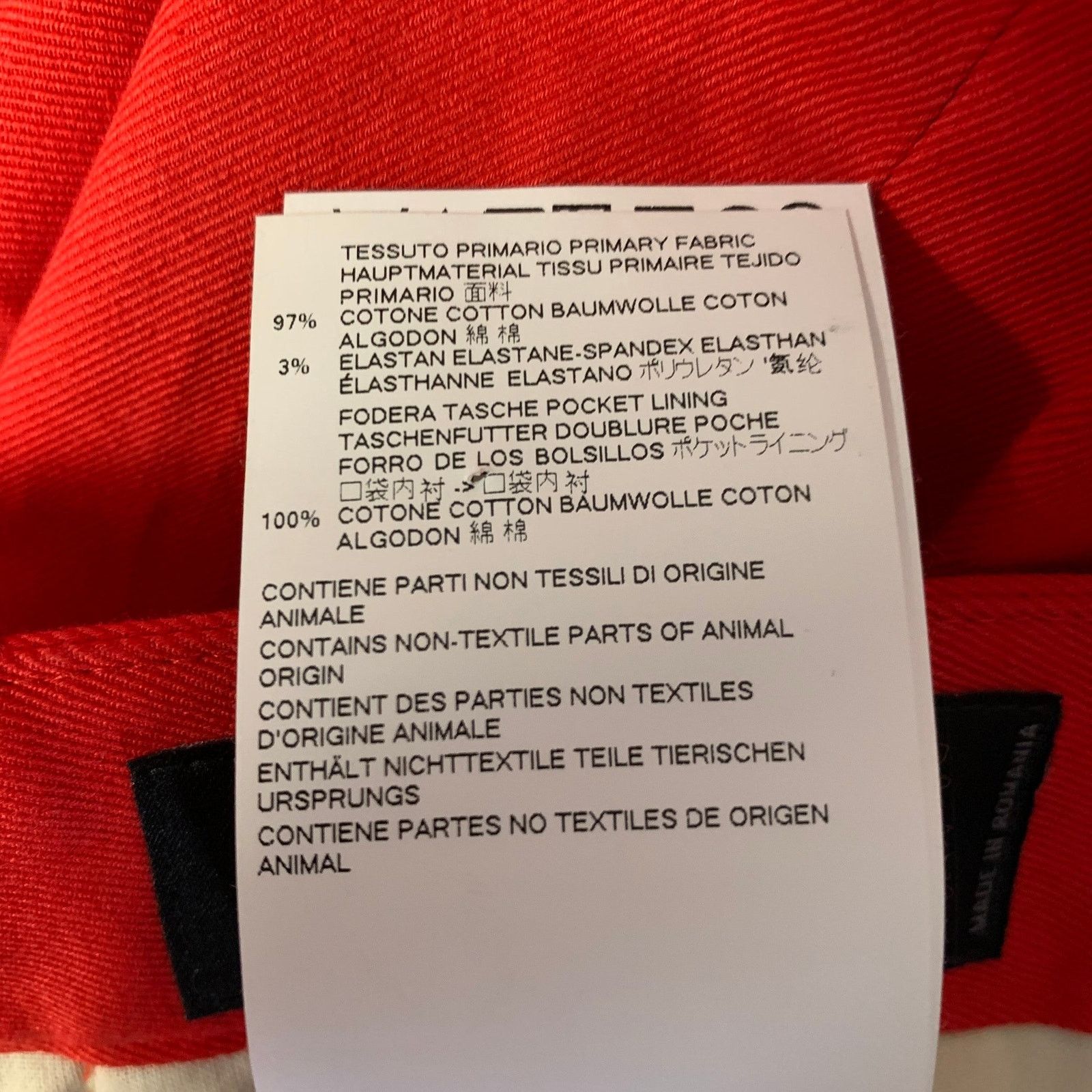Dsquared2 DSQUARED2 Size 34 Red Cotton Elastane Button Fly Pants Size US 34 / EU 50 - 7 Thumbnail