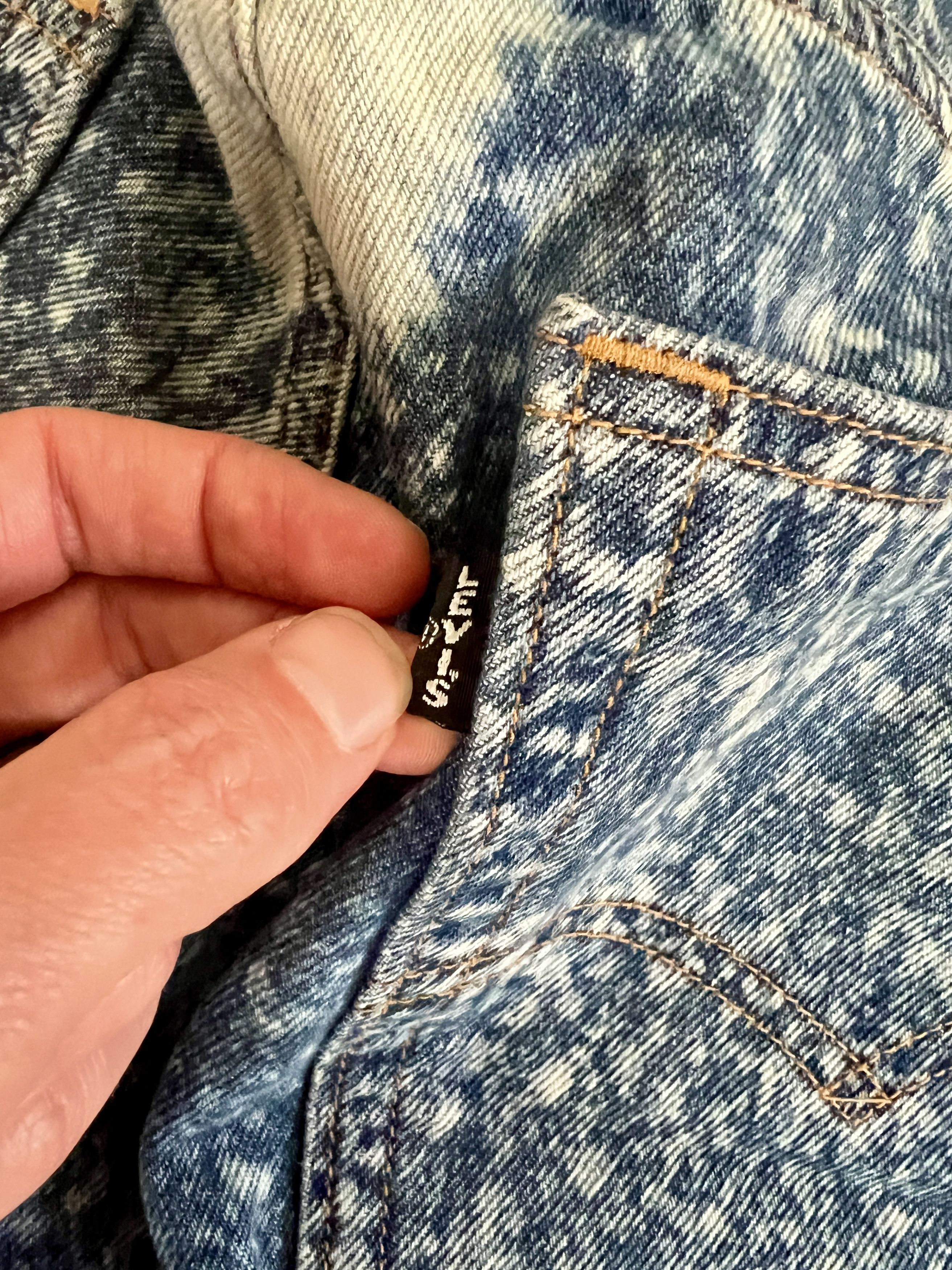 Levi's Rare Acid Wash Bleached Splashed Skate Jeans Size US 32 / EU 48 - 5 Thumbnail