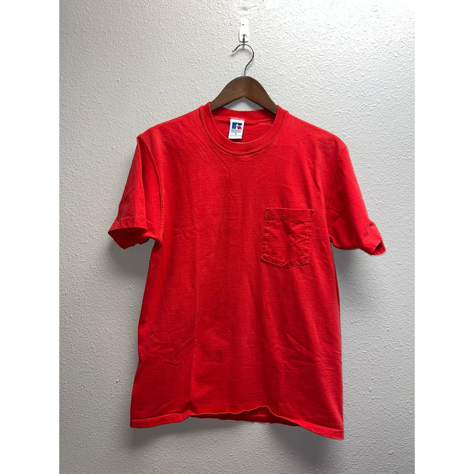 Russell Athletic 90s Vintage Russell Athletic USA Made Red Blank Shirt VTG M Size US M / EU 48-50 / 2 - 1 Thumbnail
