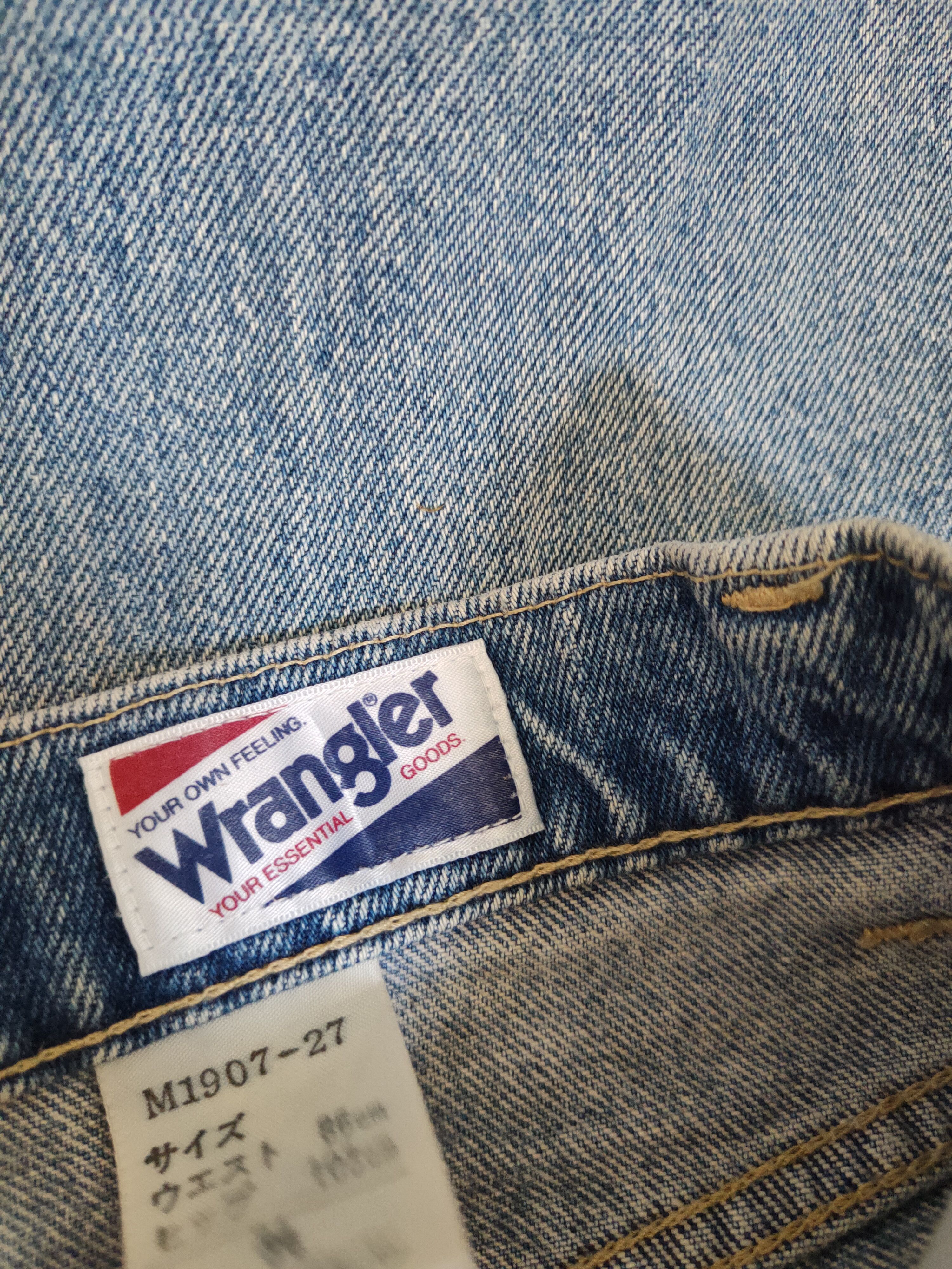 Japanese Brand VINTAGE wrangler Rusty Faded Blue Denim Jeans Pants N#S38 Size US 32 / EU 48 - 15 Thumbnail