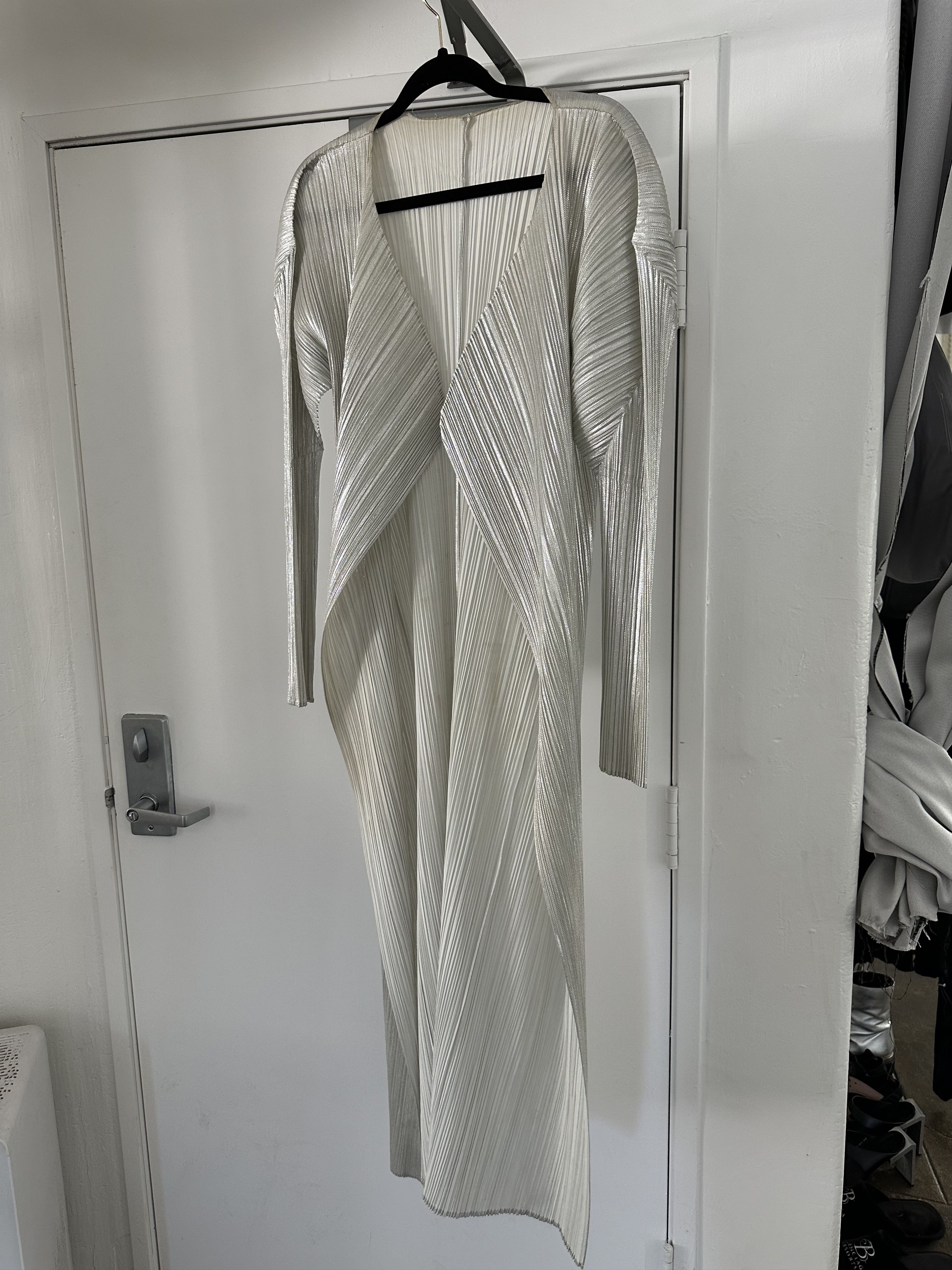ISSEY MIYAKE long cardigan PP05-JH617 gray M