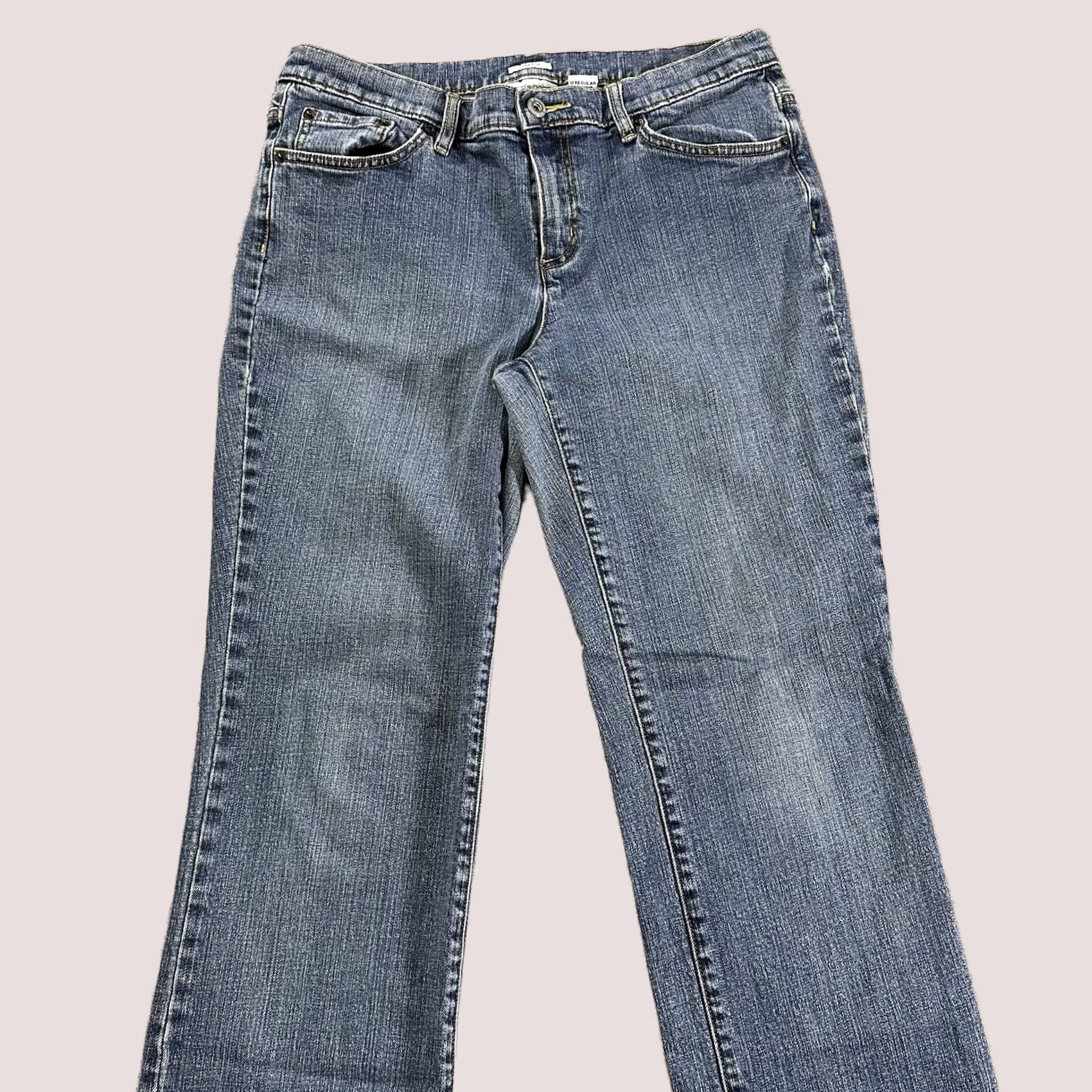 Liz Claiborne Liz Claiborne Jeans Womens 12 Regular 32x30 Mid Rise Straight Stretch Denim Size 30" / US 8 / IT 44 - 1 Thumbnail