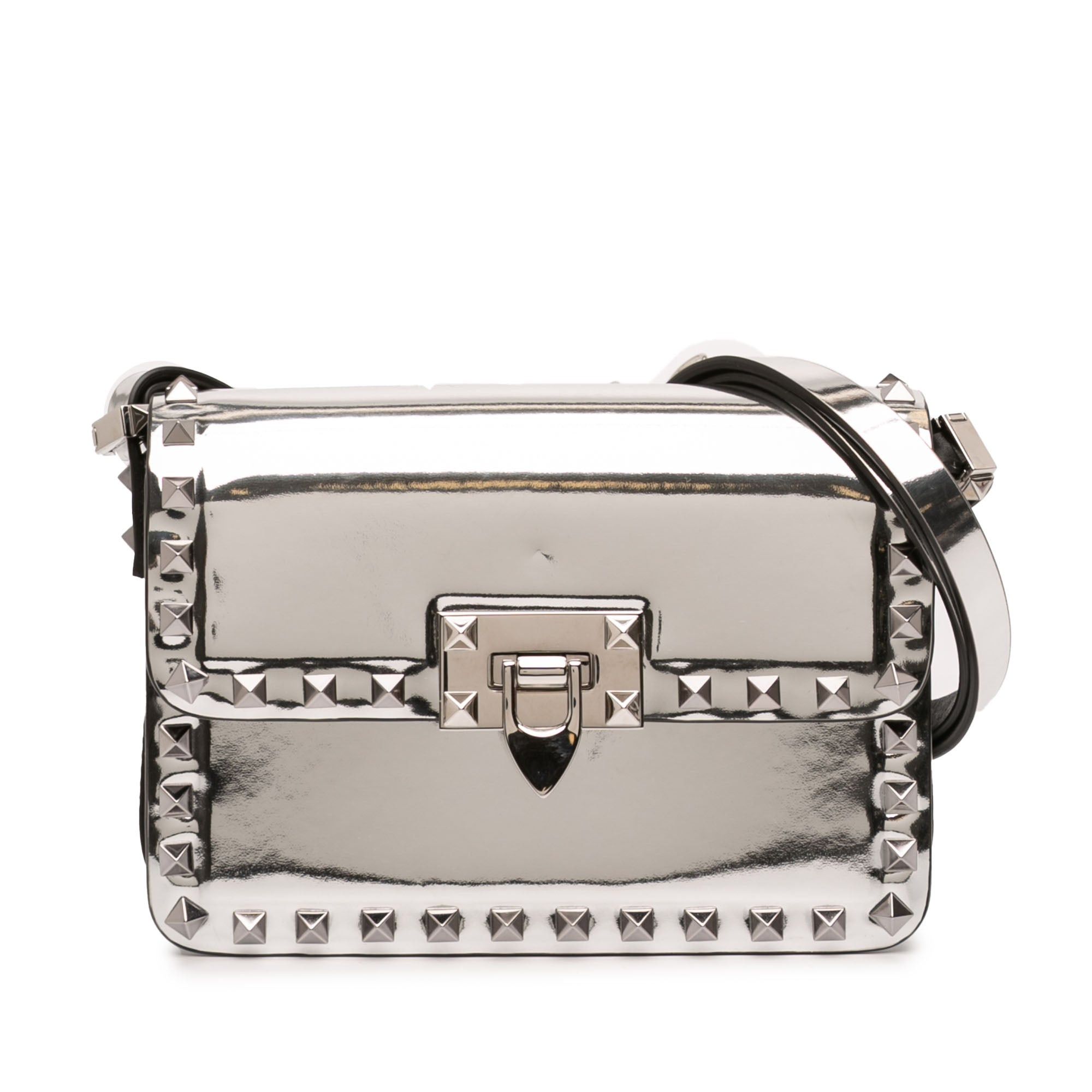 Valentino Small Mirror Calfskin Rockstud23 Shoulder Bag Size ONE SIZE - 1 Thumbnail