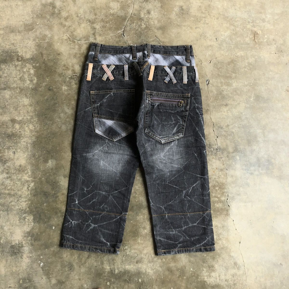 14th Addiction 2000s Nylaus Double Waist Denim Jeans Pant Faded Y2k Size US 28 / EU 44 - 7 Thumbnail