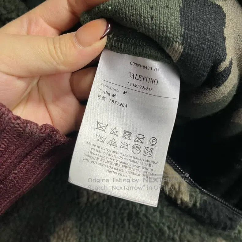 Valentino Valentino Camouflage zipper pattern long-sleeved sweatshir Size US M / EU 48-50 / 2 - 3 Thumbnail