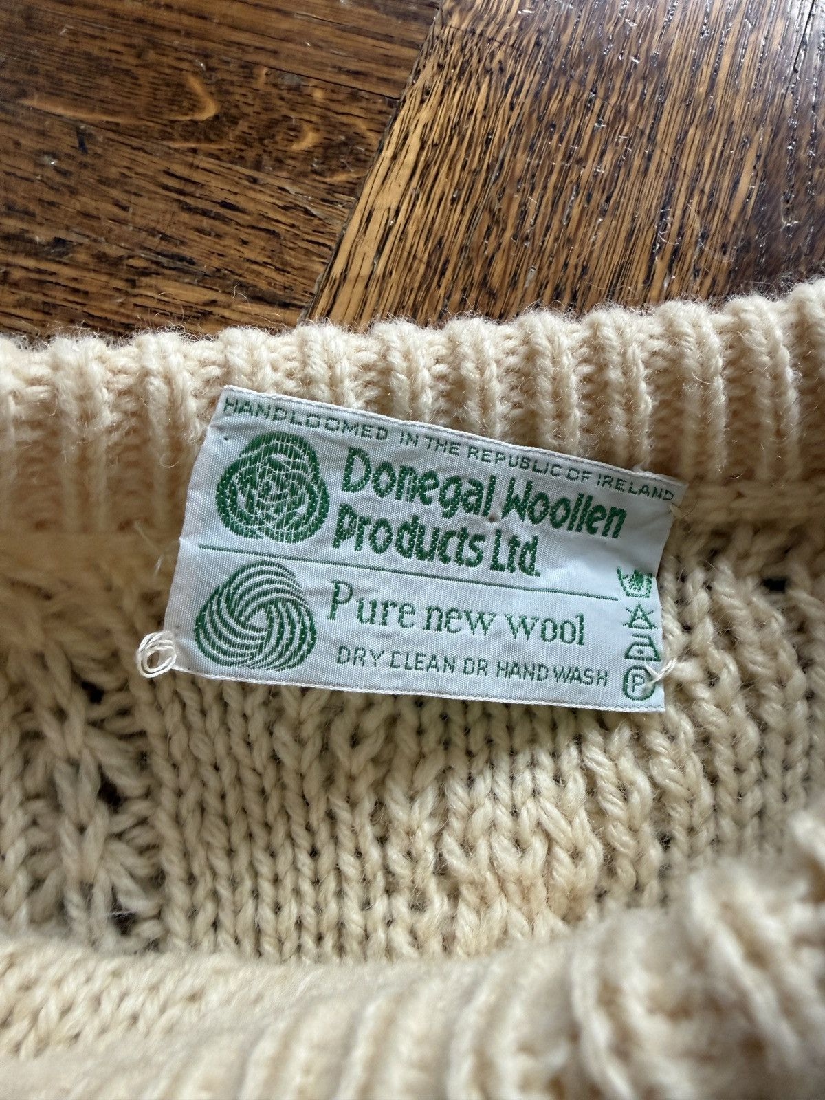 Vintage Vintage Donegal Woollen Products Cable Knit Sweater Size US L / EU 52-54 / 3 - 2 Thumbnail