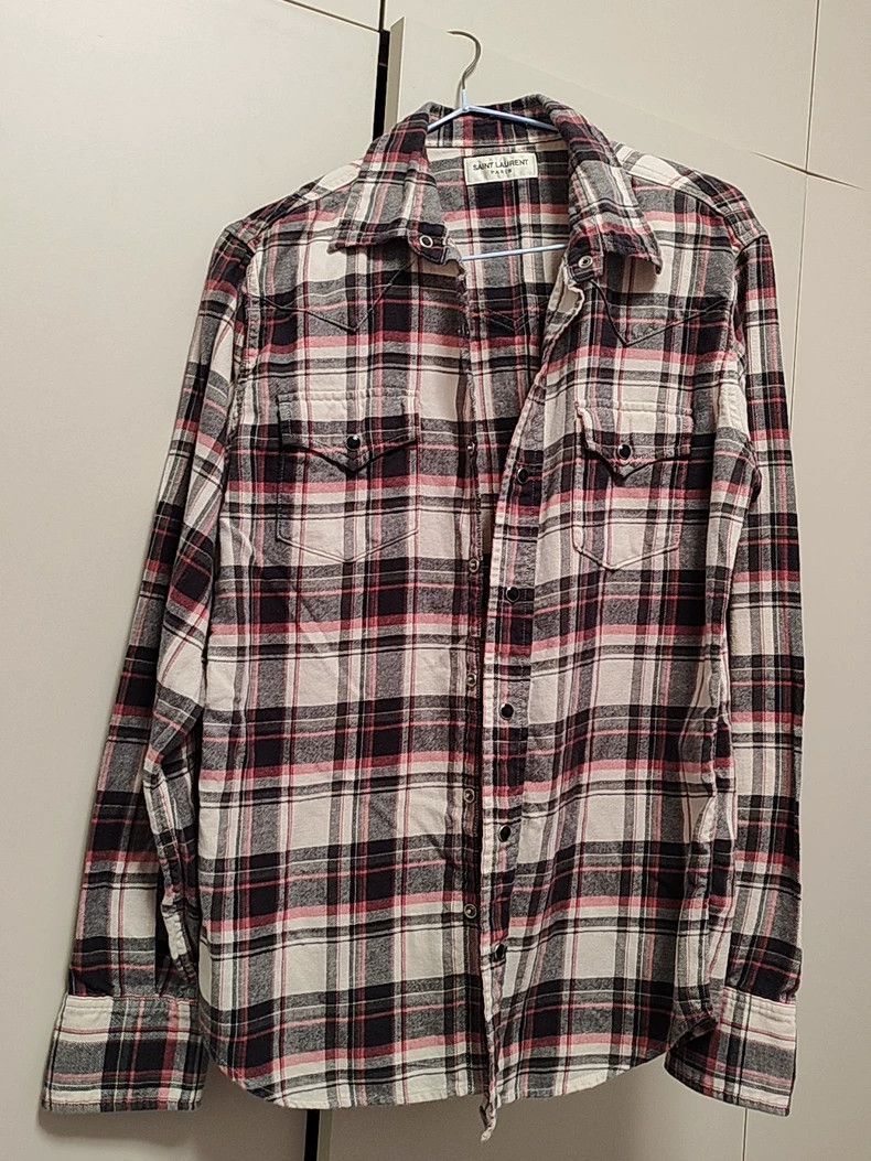 Saint Laurent Paris Saint Laurent ParisPlaid Shirt 2504-Nextarrow Size US XS / EU 42 / 0 - 1 Thumbnail