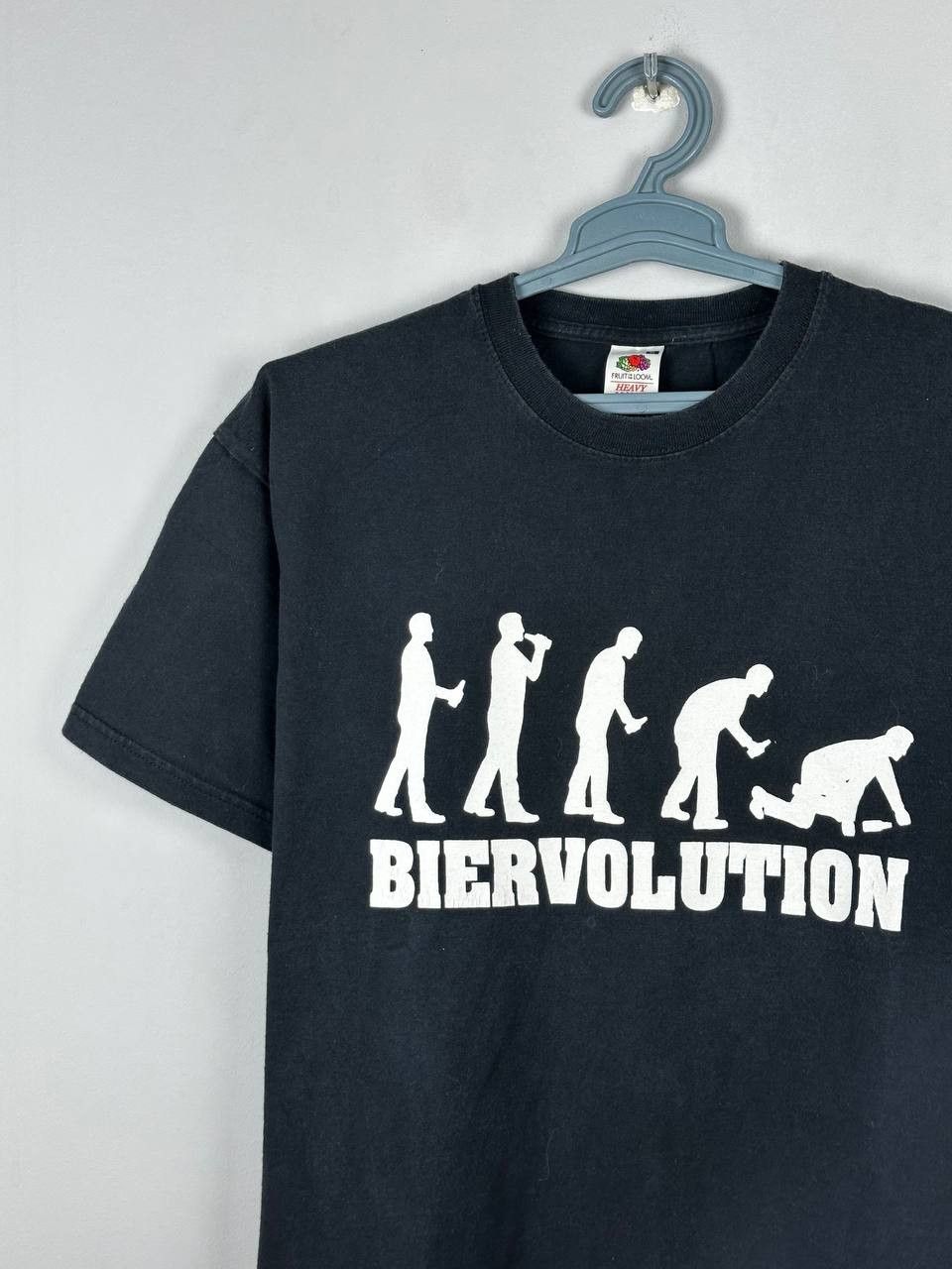 Vintage Vintage Biervolution Humour Funny Alcohol Drunk T Shirt Size US XL / EU 56 / 4 - 3 Thumbnail