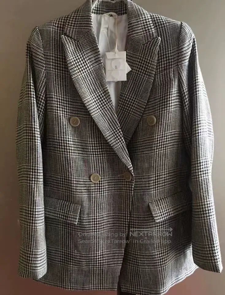 Brunello Cucinelli Brunello Cucinelli Wool knit wire suit jacket Size XXS / US 00 / IT 34 - 1 Thumbnail