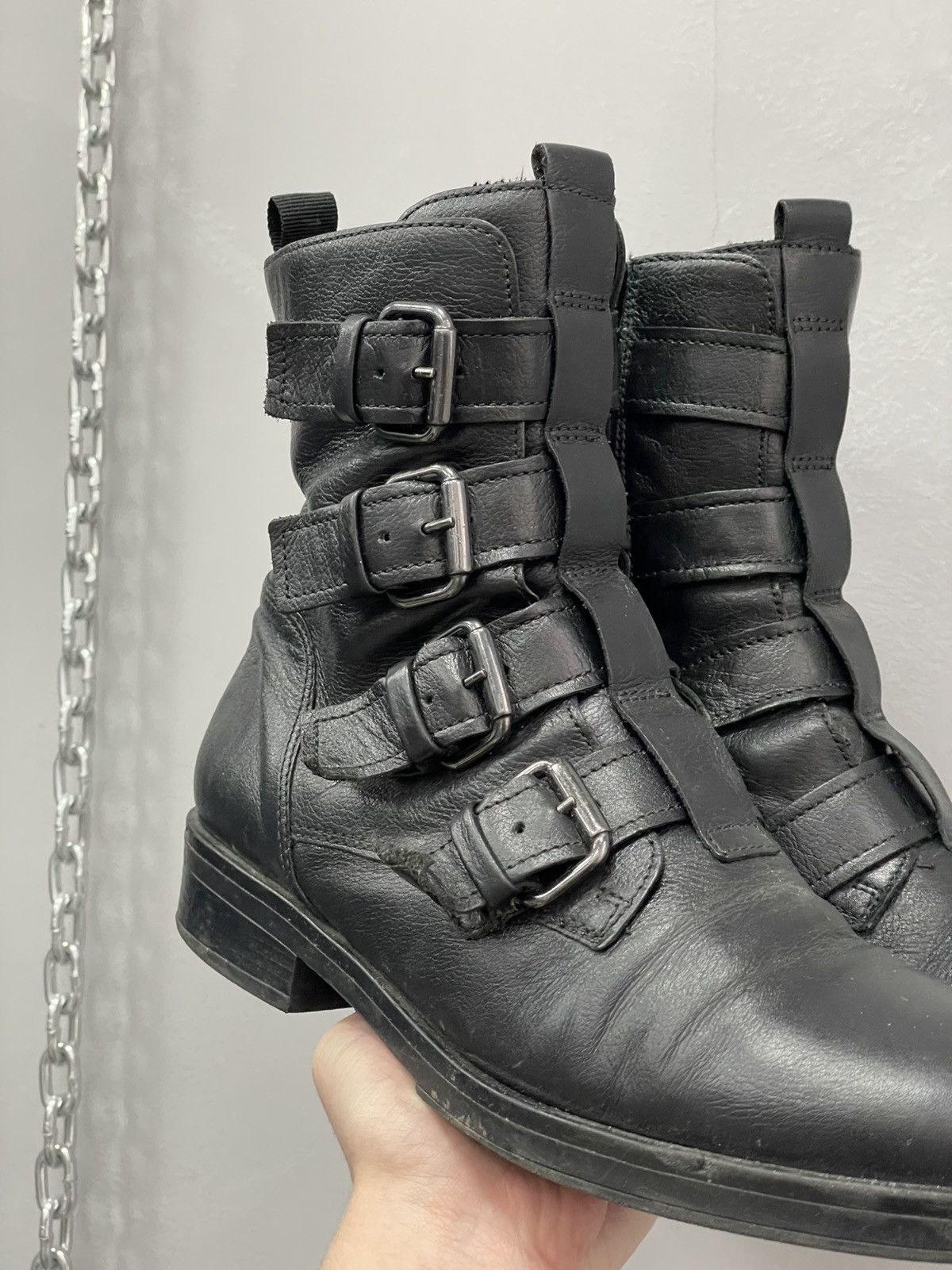 ASH Guidi style leather straps hype boots avant garde 90s Size US 7.5 / EU 40-41 - 3 Thumbnail