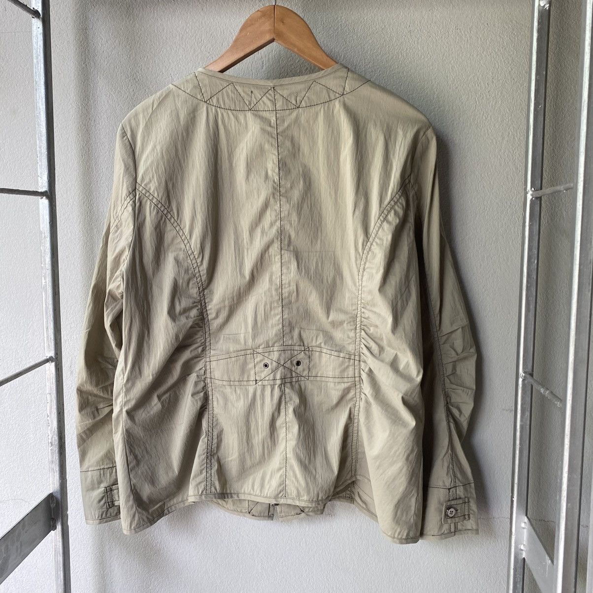 Kansai Yamamoto KANSAI BIS Beige Zip Jacket with Pocket Detail Size M / US 6-8 / IT 42-44 - 2 Thumbnail
