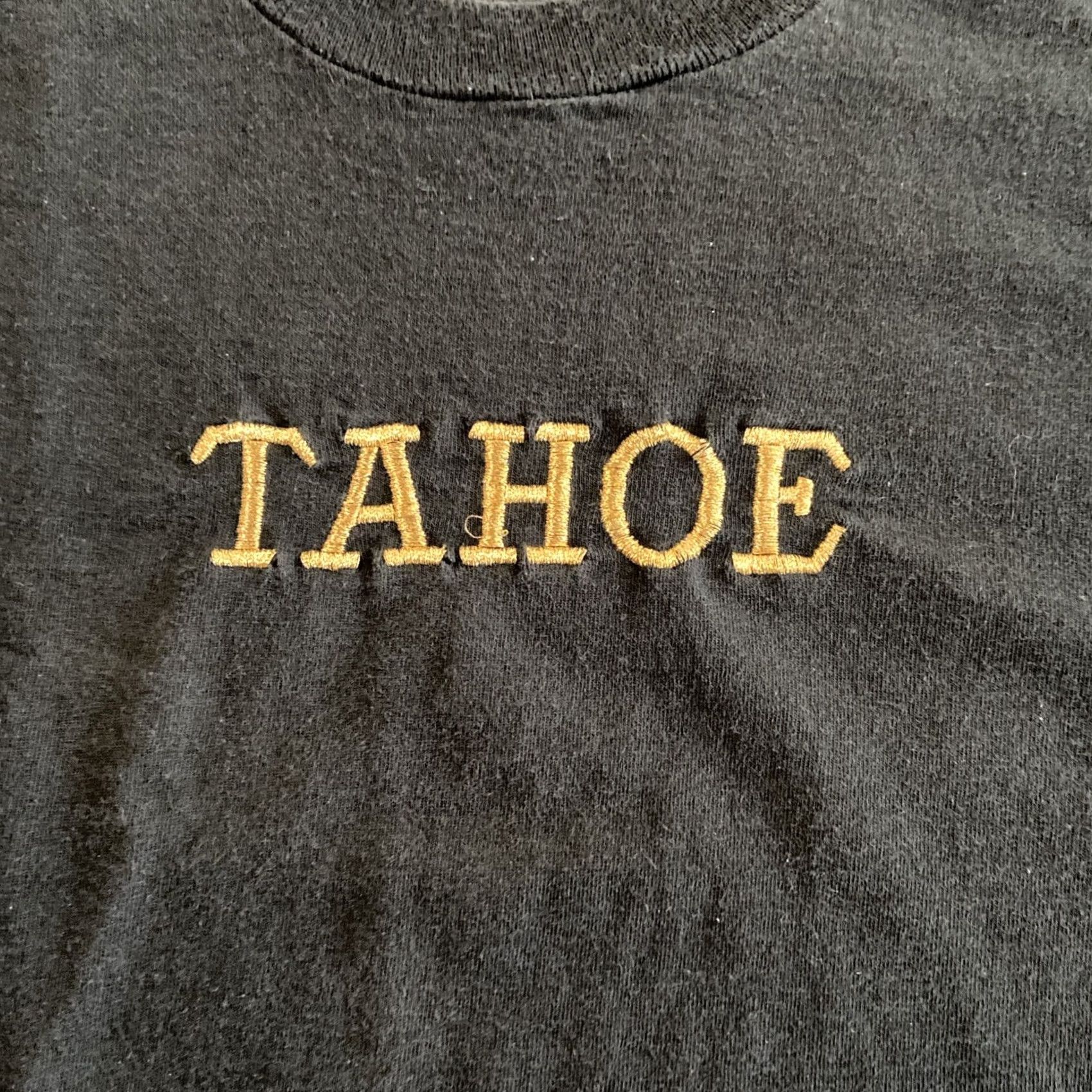 Fruit Of The Loom VINTAGE Fruit Of The Loom Lake Tahoe Embroidered T Shirt Black XL Men Shirt 80s Embroidered Logo Size US XL / EU 56 / 4 - 2 Thumbnail
