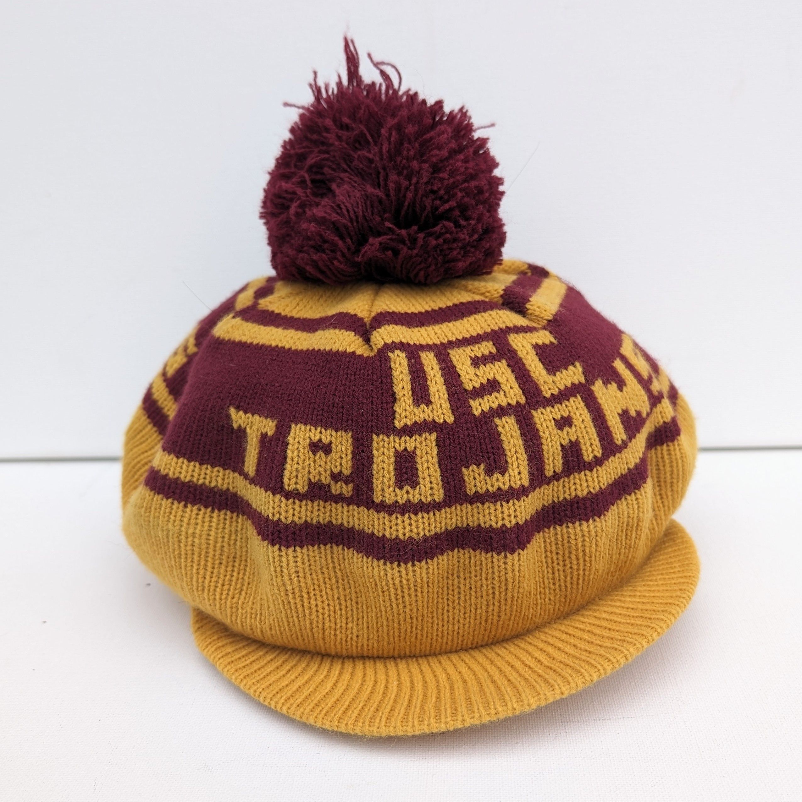 Vintage USC Trojans knot pom pom hat