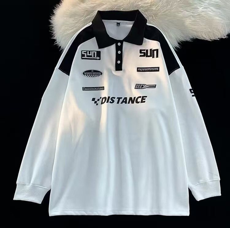 Vintage Black & White Motorsport Streetwear Size US M / EU 48-50 / 2 - 1 Thumbnail