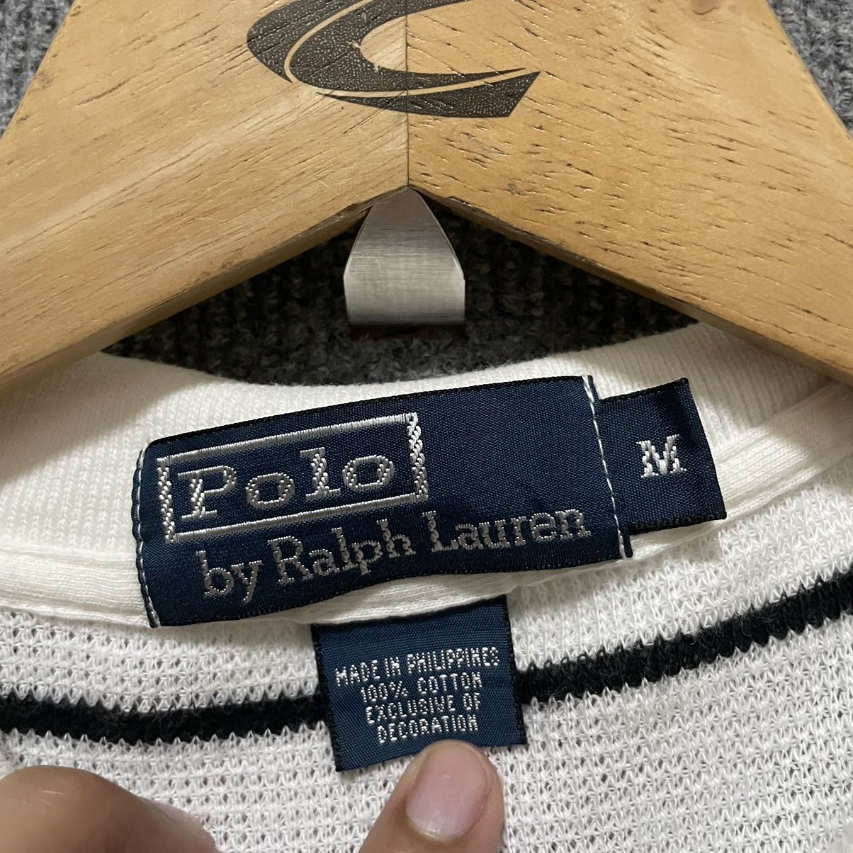 Polo Ralph Lauren × Vintage Vintage 90s Polo Ralph Lauren Stripes Polo T Shirt Size US L / EU 52-54 / 3 - 3 Thumbnail