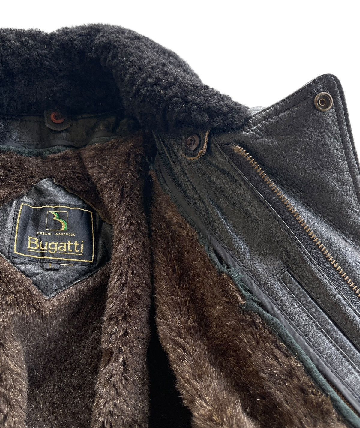 Vintage Bugatti G-1 Blouson Cowhide Leather Boa Collar Jacket Size US L / EU 52-54 / 3 - 17 Thumbnail