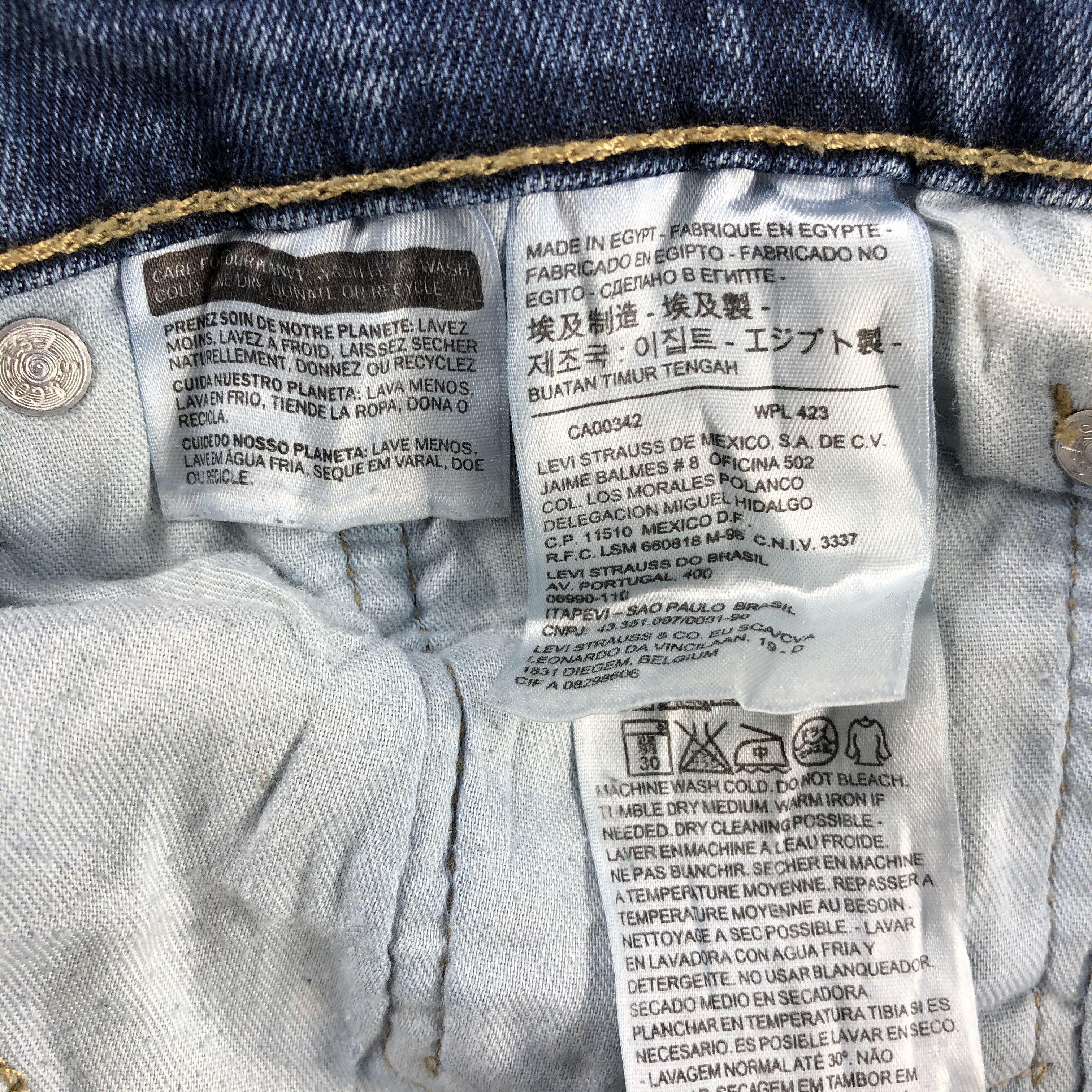 Levi's Vintage Blue Wash Levis 511 Jeans-J2278 Size US 33 - 14 Thumbnail
