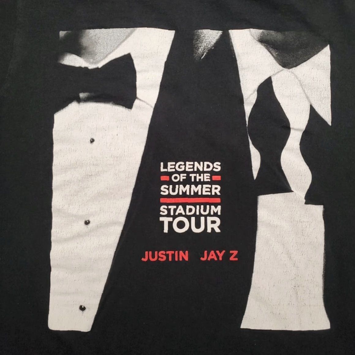 Vintage Justin Jay Z Shirt Mens M Black Legends of Summer Tour 2013 Band Music TEE Size US M / EU 48-50 / 2 - 2 Thumbnail