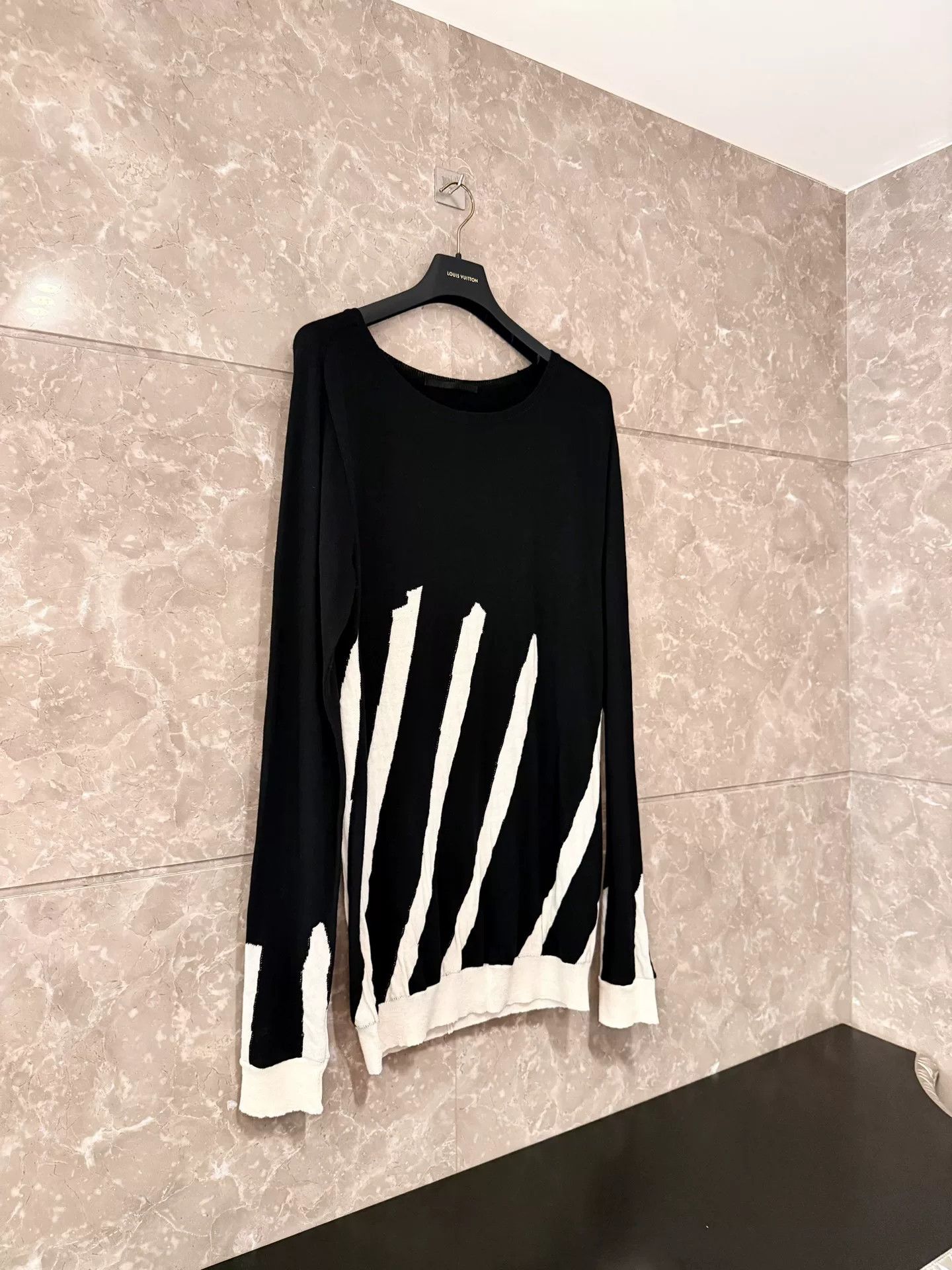Haider Ackermann Haider Ackermann Black and White Knit Sweater Size US S / EU 44-46 / 1 - 1 Thumbnail