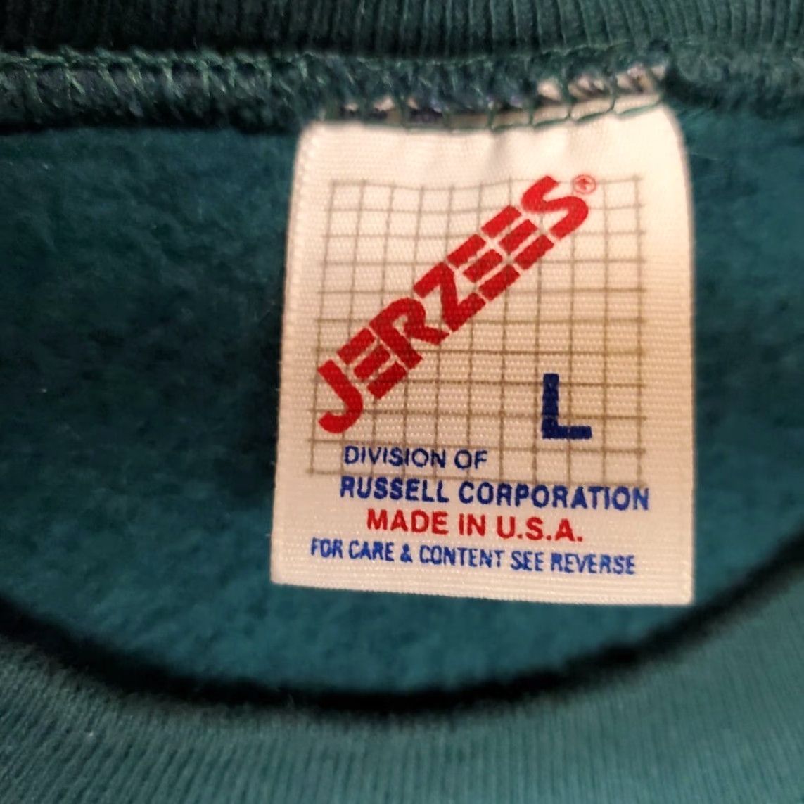 Jerzees VINTAGE Jerzees Sweatshirt Mens L Green Long Sleeve Pullover Crewneck Blank Size US L / EU 52-54 / 3 - 5 Thumbnail