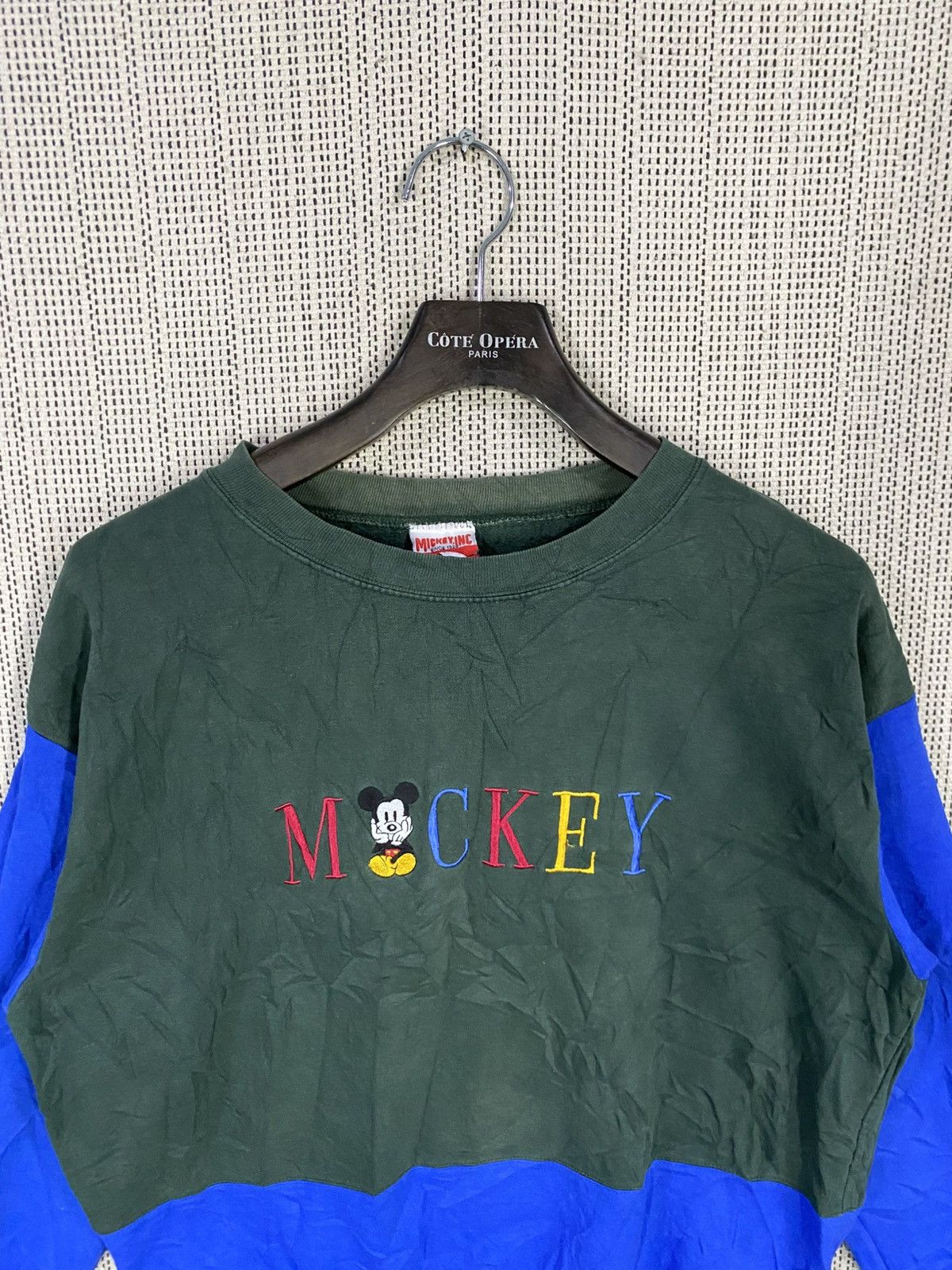Mickey Inc Vintage 90s mickey inc sweatshirt spellout emboidery Size US L / EU 52-54 / 3 - 4 Thumbnail