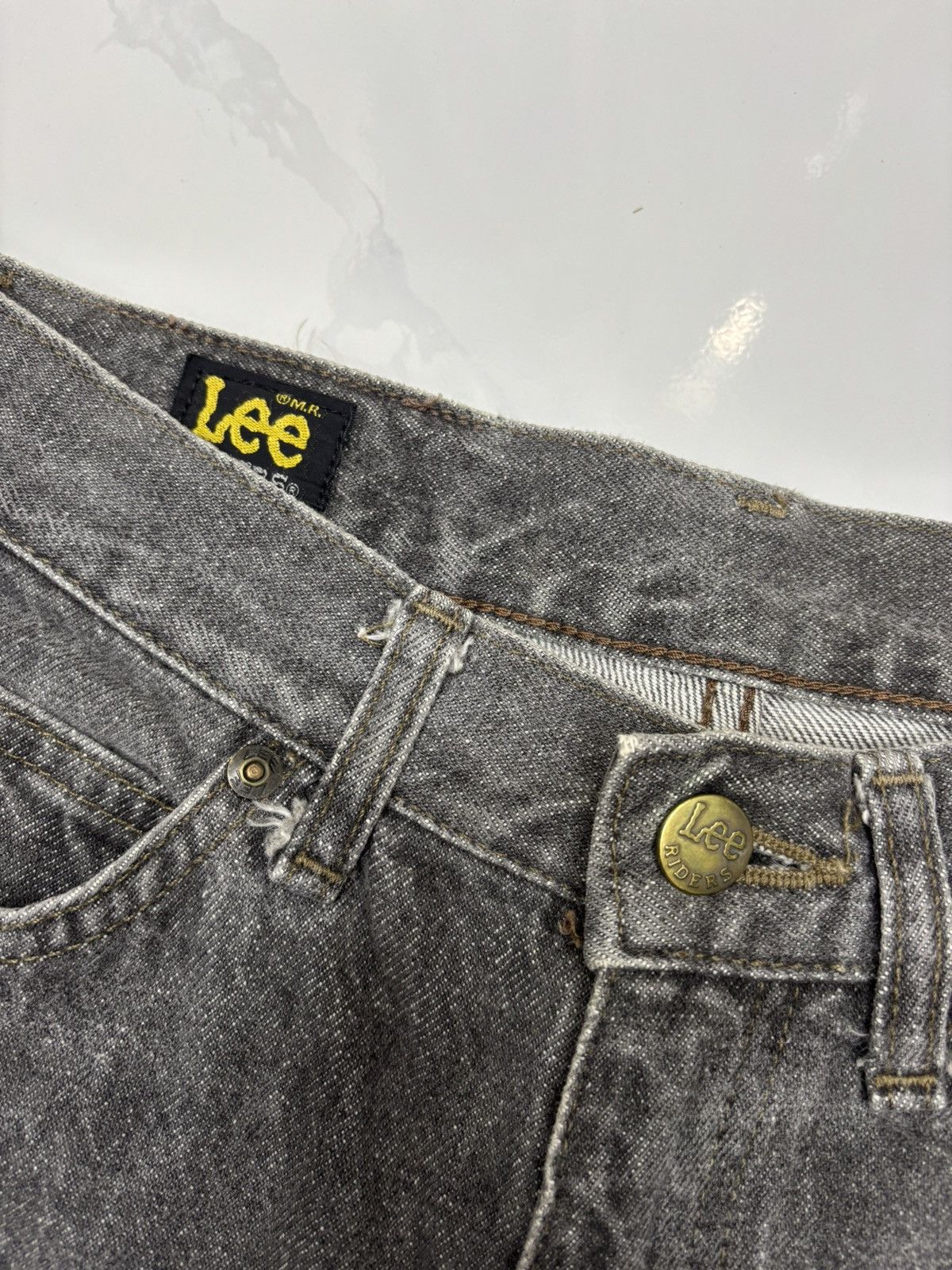 Lee × Number (N)ine LEE RIDERS FADED BLACK SAND WASH JEANS Size US 28 / EU 44 - 10 Thumbnail