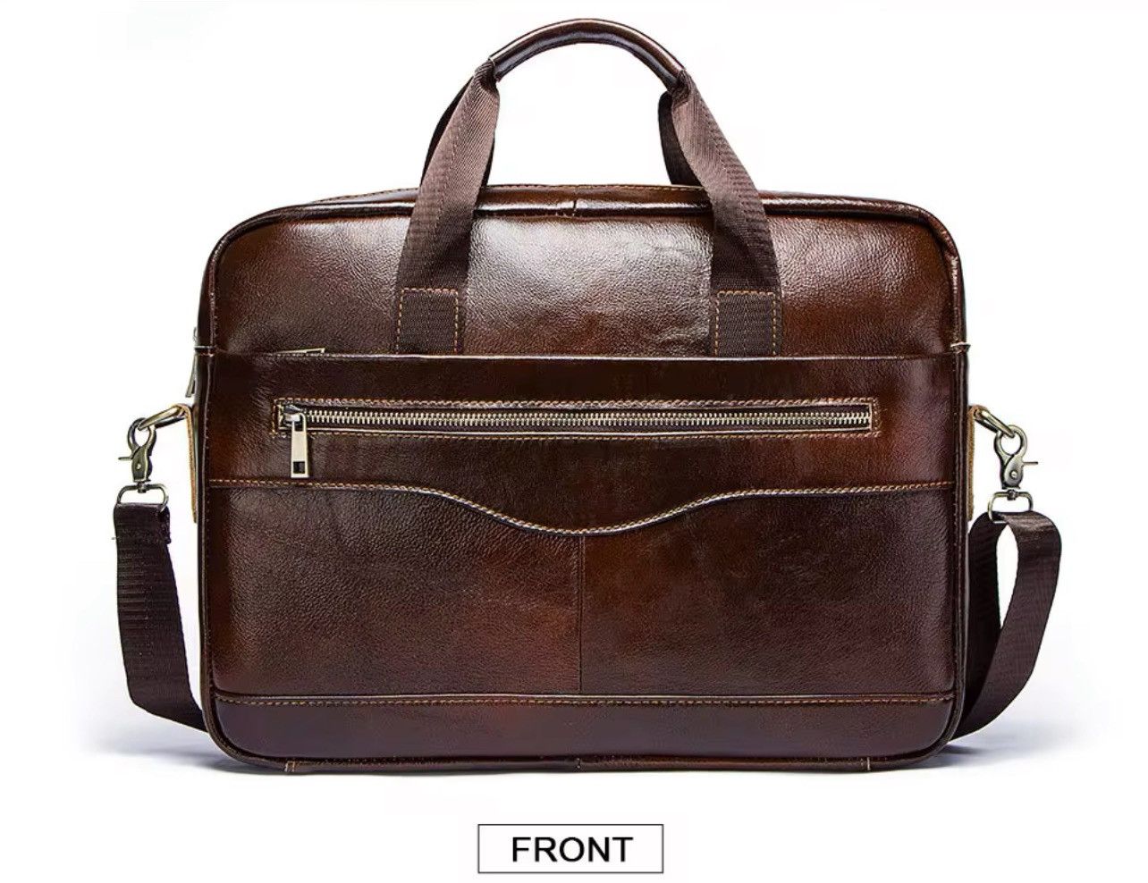 Leather Vintage Brown Leather Duffel Bag | Premium Travel Weekender Size ONE SIZE - 6 Thumbnail