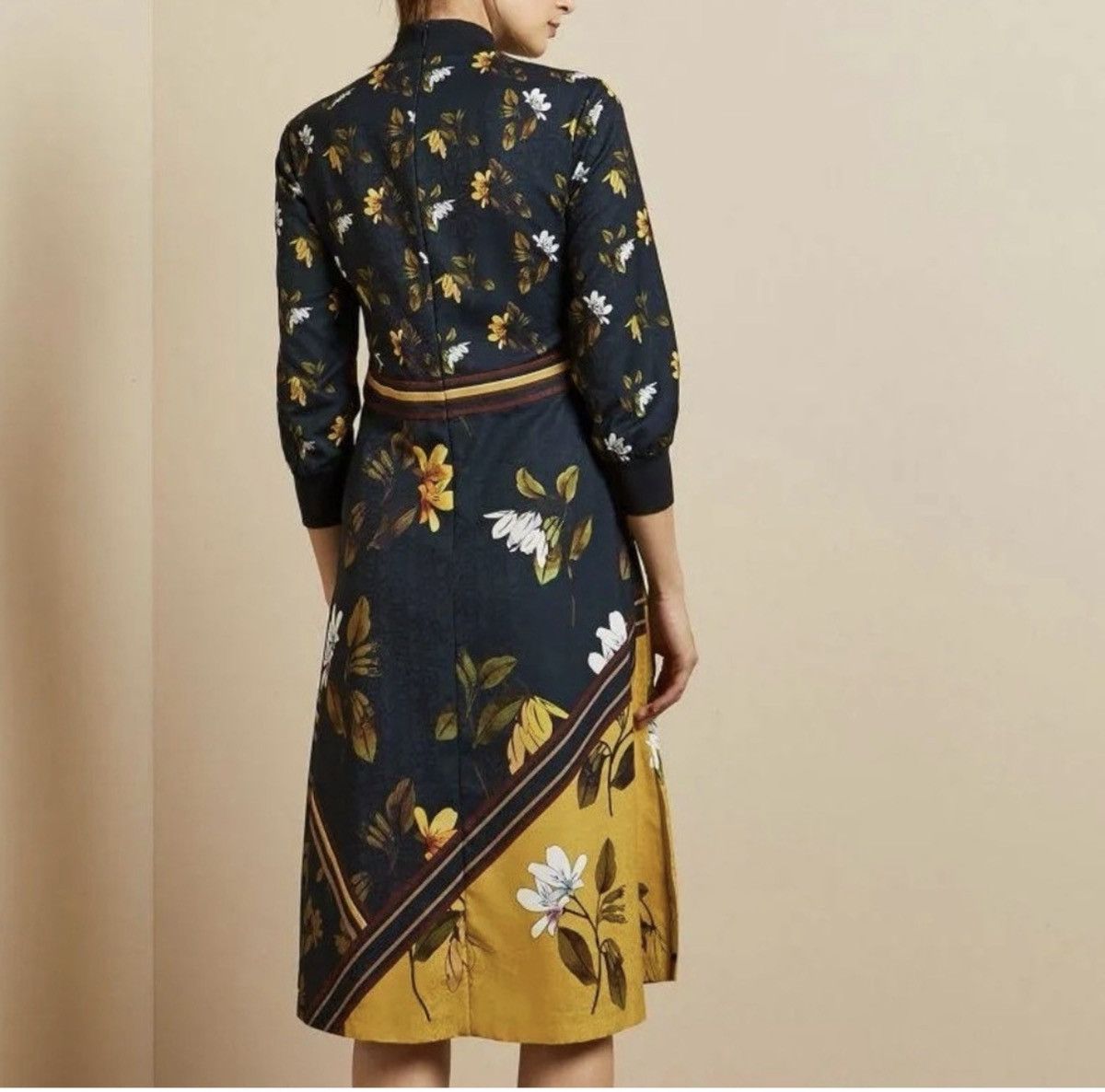 Ted Baker Ted Baker ‘juudyy’ Savanna Mockable Neck Floral Midi Dress Size ONE SIZE - 2 Thumbnail