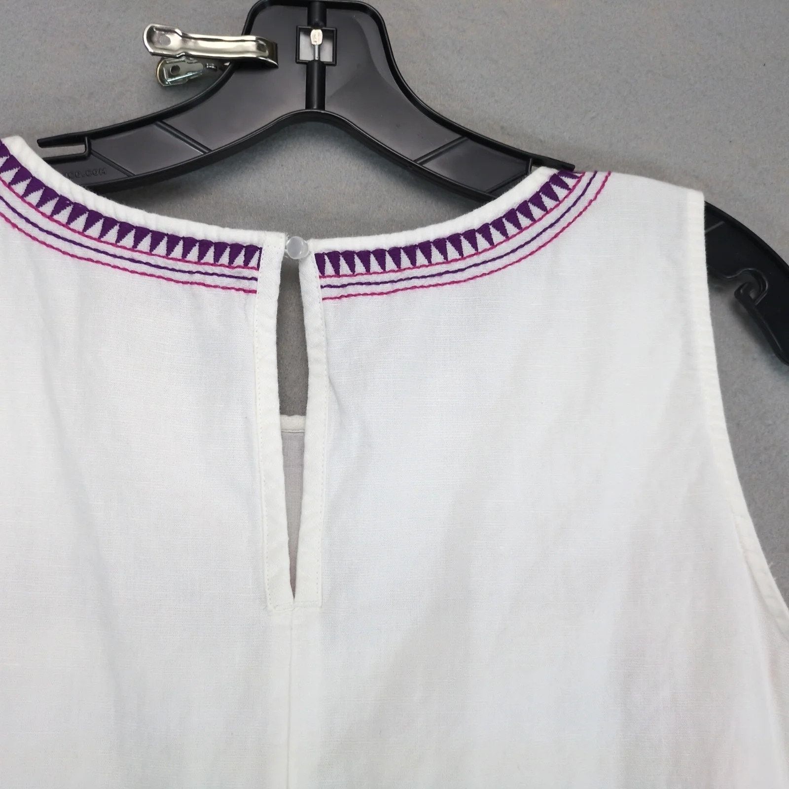 Loft Loft White Linen Blend Sleeveless Shift Dress Sz XL Boho Size XL / US 12-14 / IT 48-50 - 5 Thumbnail