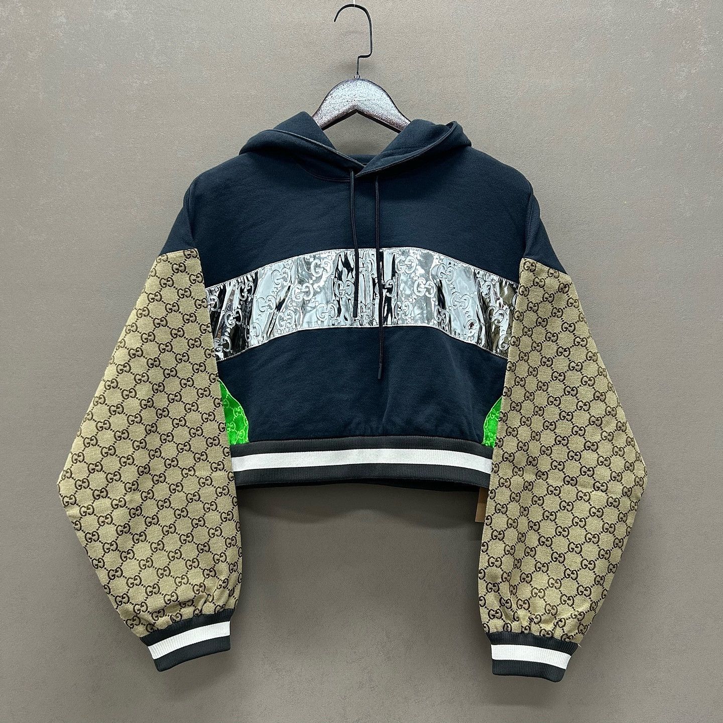 Gucci Gucci GG Monogram Panel Hoodie Size S Size S / US 4 / IT 40 - 1 Thumbnail