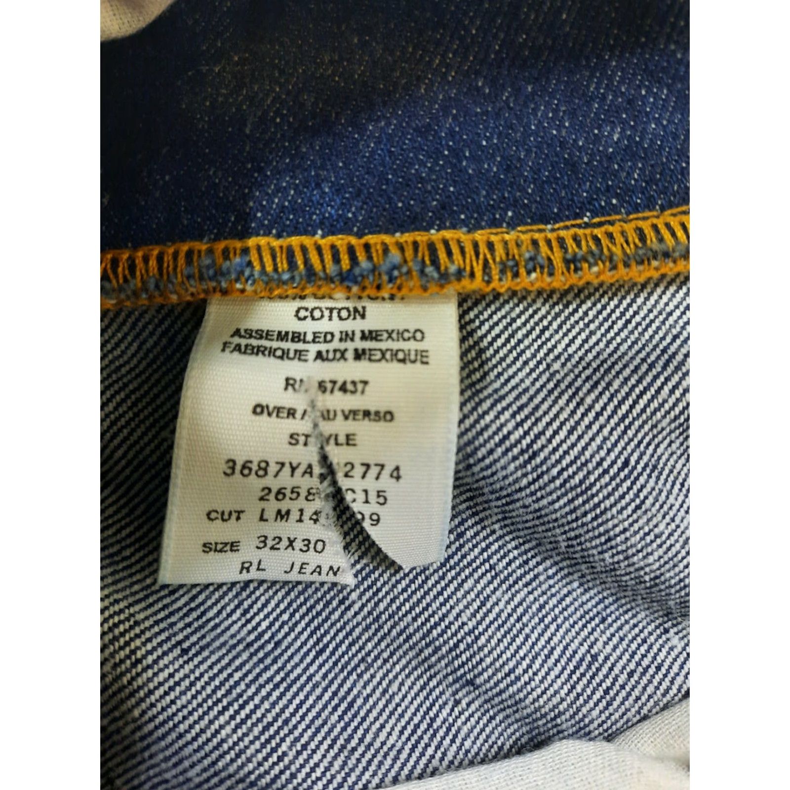 Polo Ralph Lauren Polo Ralph Lauren Jeans Co Men's 32x30 Straight Relaxed Dark Wash Blue Denim Jeans Size US XS / EU 42 / 0 - 6 Thumbnail