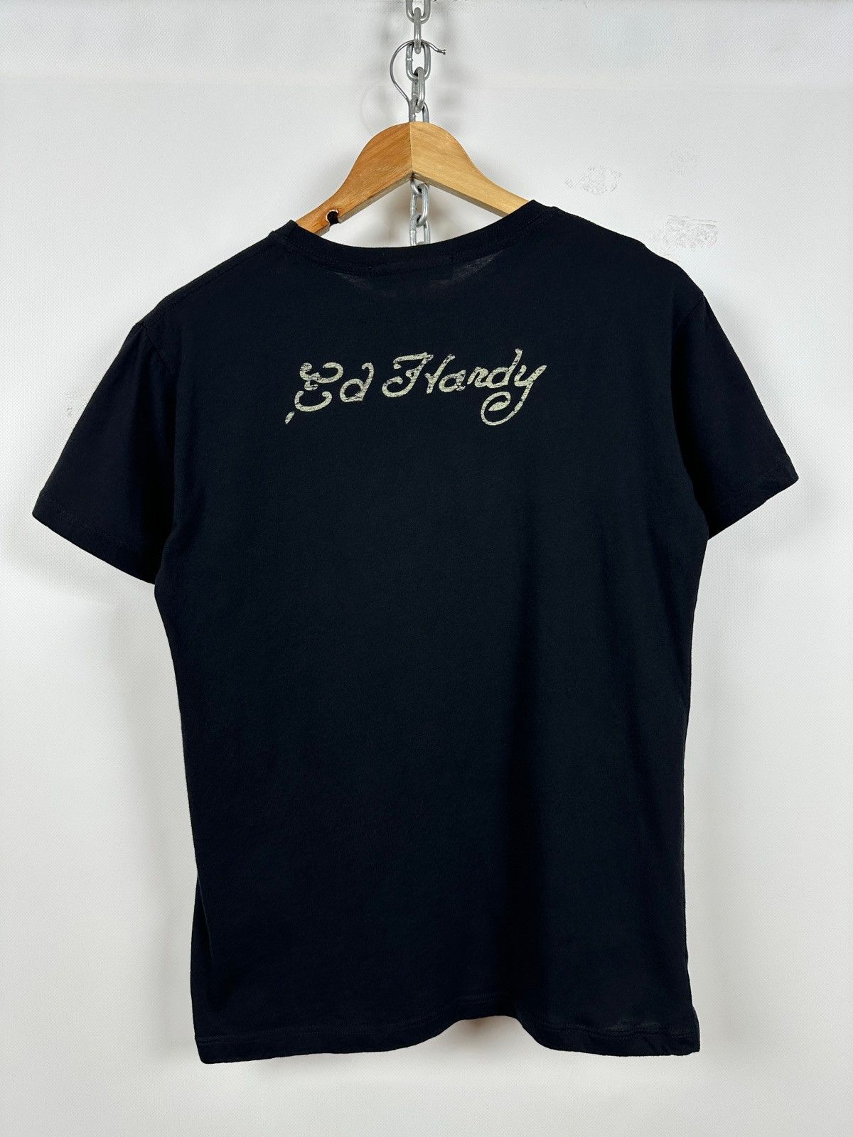 Ed Hardy NWT! Vintage Ed Hardy Rhinestones Tiger Black T-Shirt Size US M / EU 48-50 / 2 - 2 Thumbnail