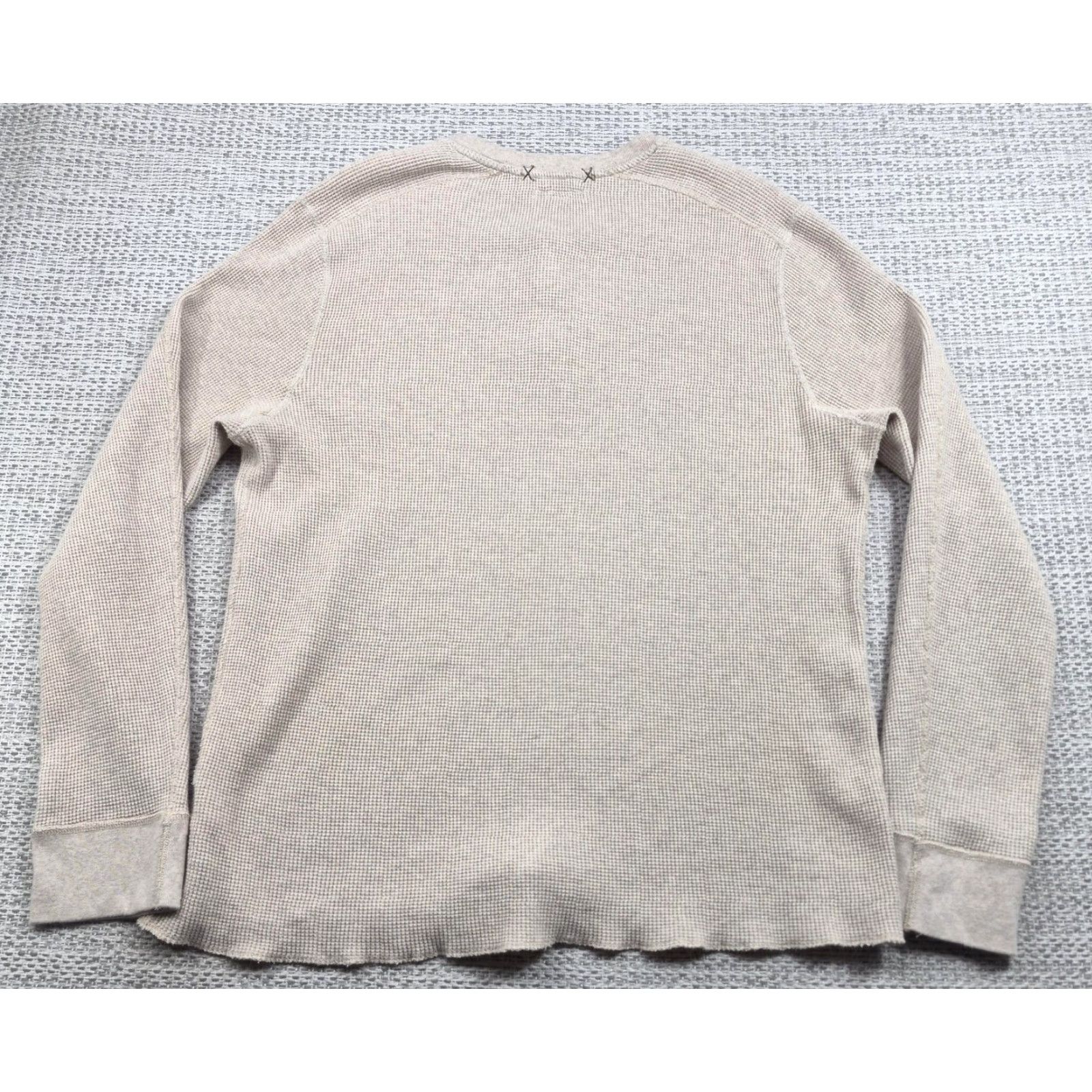 Wallace & Barnes Wallace & Barnes Shirt Mens 2XL Beige Thermal Henley Long Sleeve Casual Tee Size US XXL / EU 58 / 5 - 7 Thumbnail