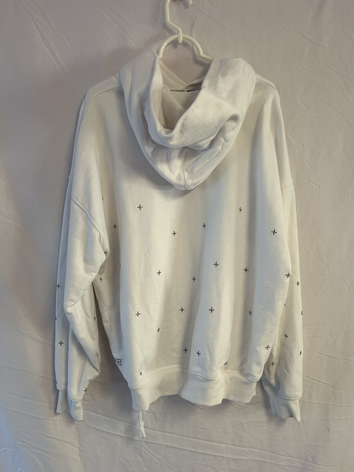 Ksubi Ksubi Rhinestone Studded White Oversized Hoodie Size US M / EU 48-50 / 2 - 6 Thumbnail