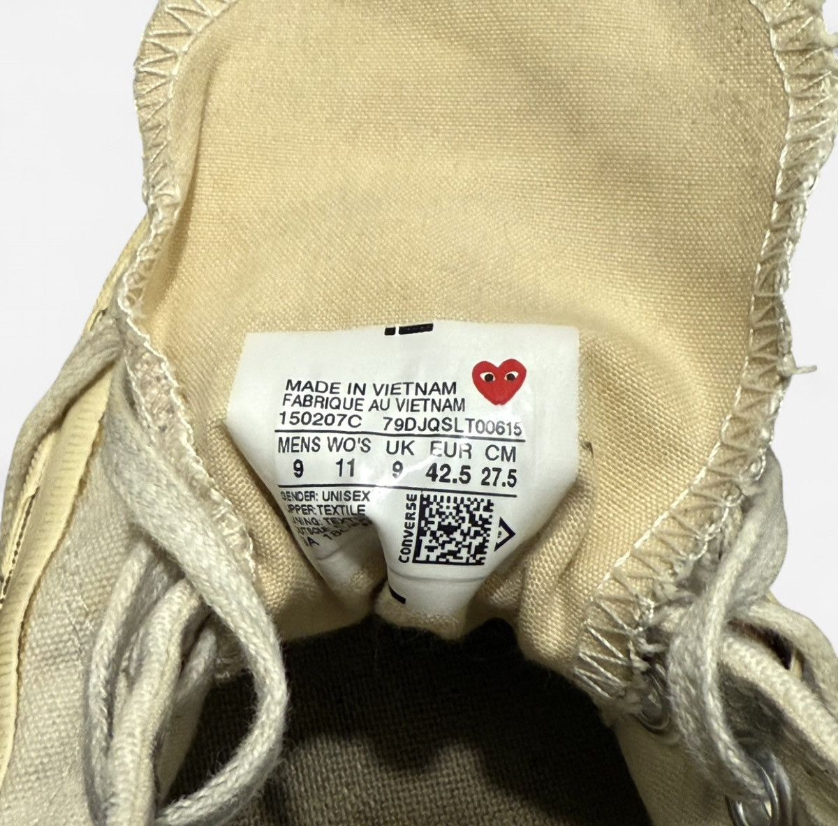 Comme des Garcons PLAY × Converse White and Red CDG PLAY Converse Size US 9 / EU 42 - 6 Thumbnail
