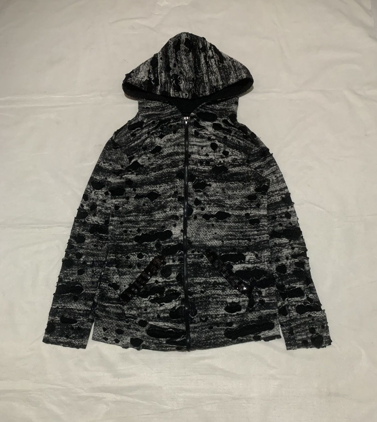 Japanese Brand Snake Skin Distressed Kapital Balenciaga Style Hoodie Size US M / EU 48-50 / 2 - 1 Thumbnail