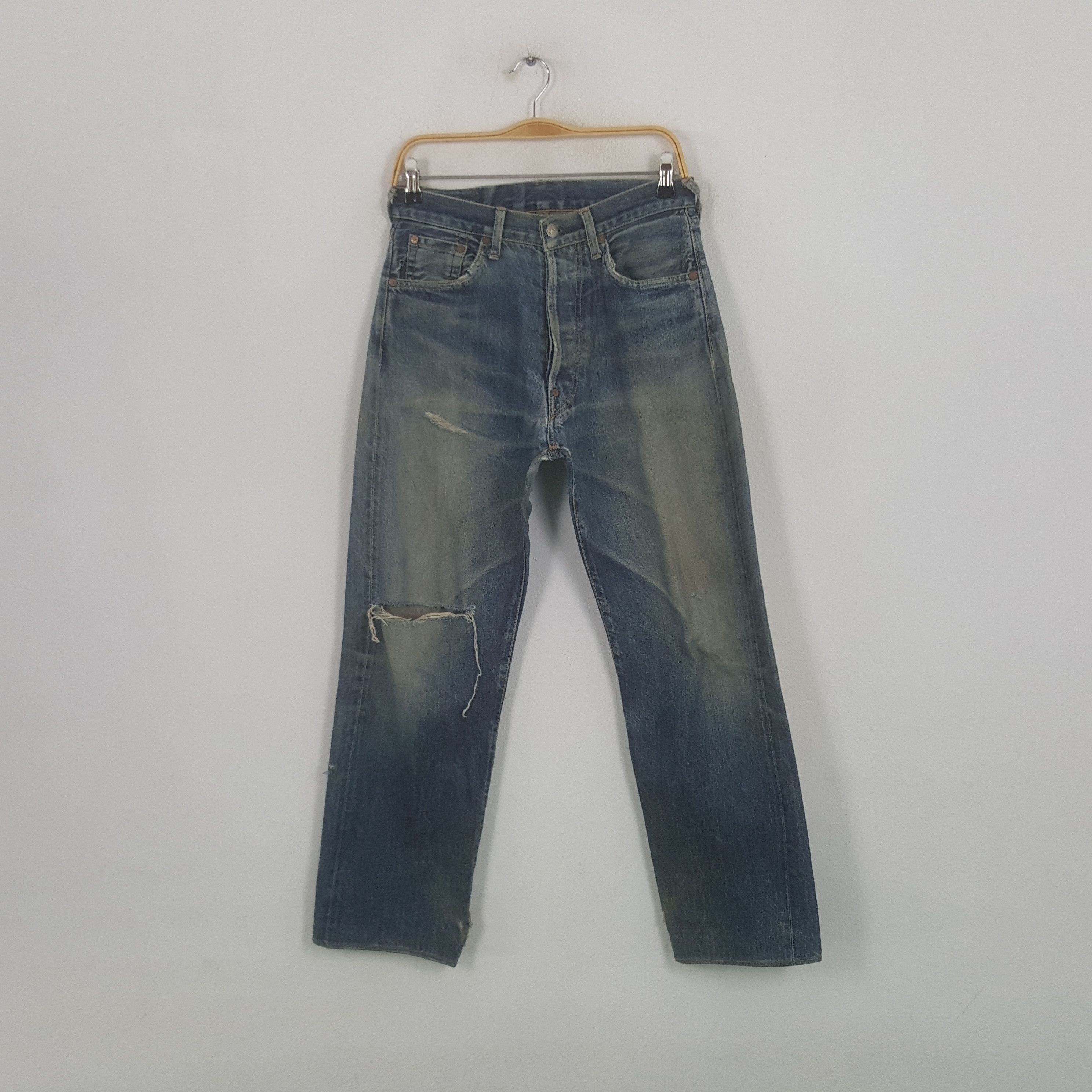 If Six Was Nine × Japanese Brand × Vintage Vintage Evis Japanese Brand Daicock Custom Art Denim Jeans Size US 29 - 4 Thumbnail