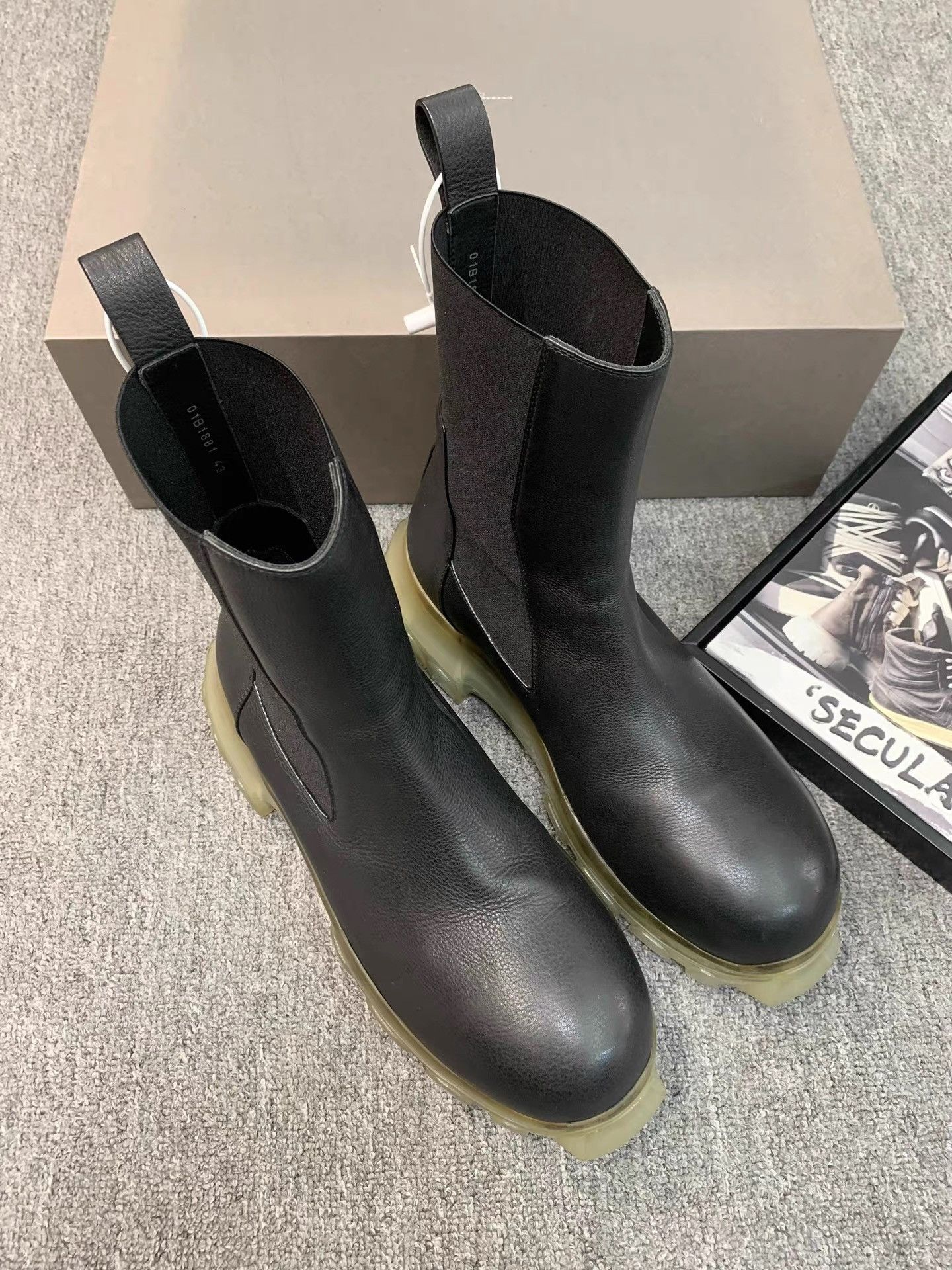 Rick Owens Rick Owens Main Line Leather Octopus Sole Chelsea Boots K34 Size US 9 / EU 42 - 3 Thumbnail