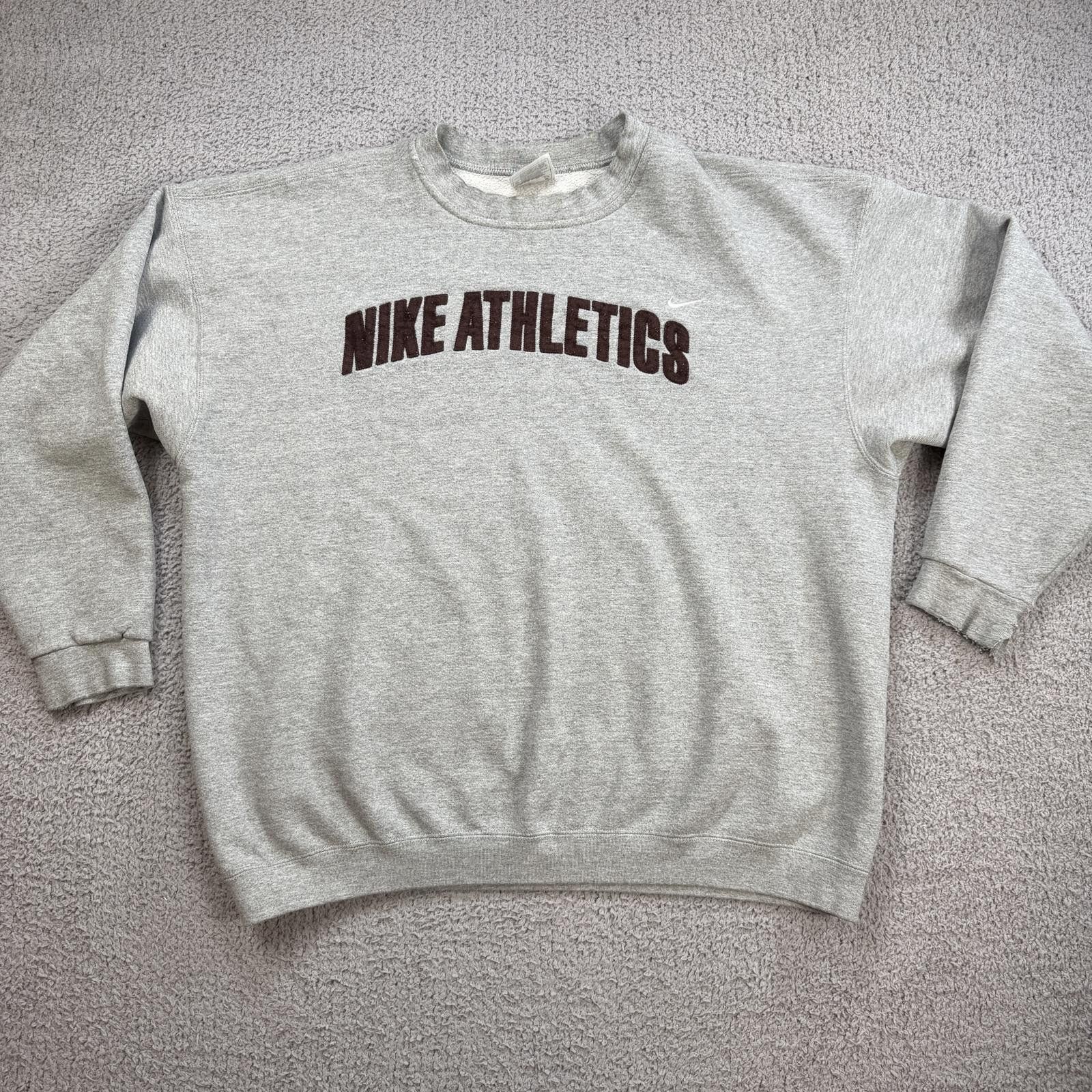 Vintage Y2K Nike Athletics Crewneck Sweatshirt Mens XL USA