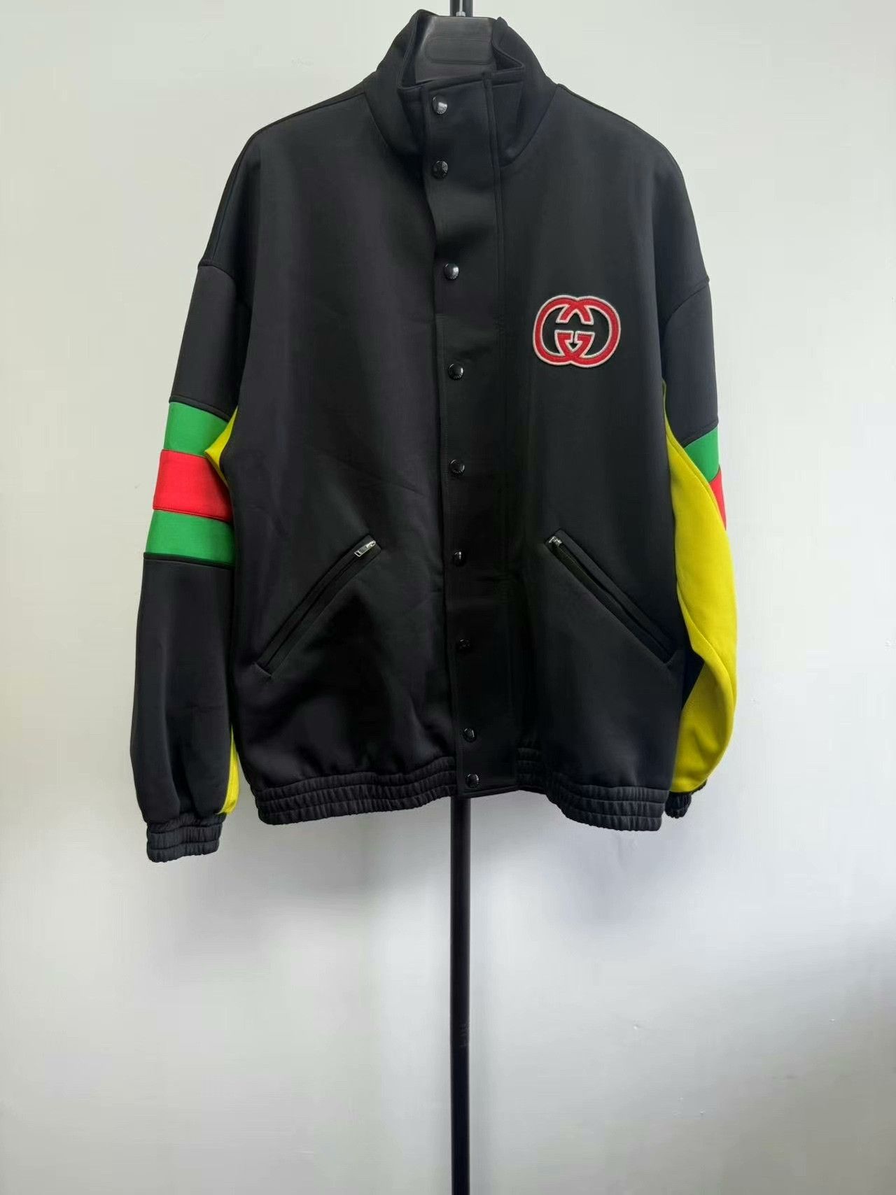 Gucci Gucci Printed Stripe Web Trim Stand Collar Jacket Size XS / US 0-2 / IT 36-38 - 1 Thumbnail