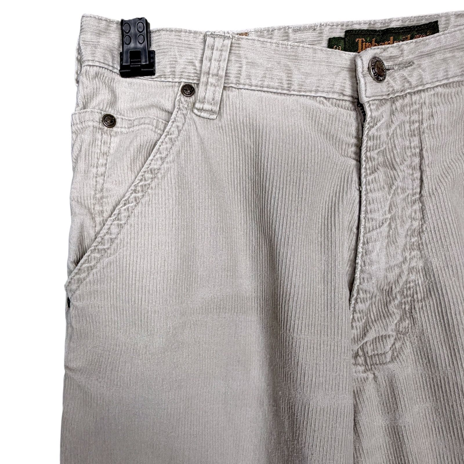 Timberland Vintage 90s Timberland Gray Corduroy Carpenter Pants 32x30 Size US 32 / EU 48 - 3 Thumbnail