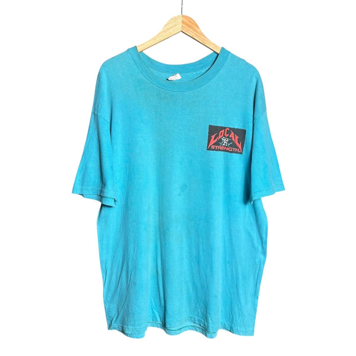 Vintage Vintage 90s Dread Lion Local Strength Graphic T-Shirt Size US XL / EU 56 / 4 - 2 Thumbnail