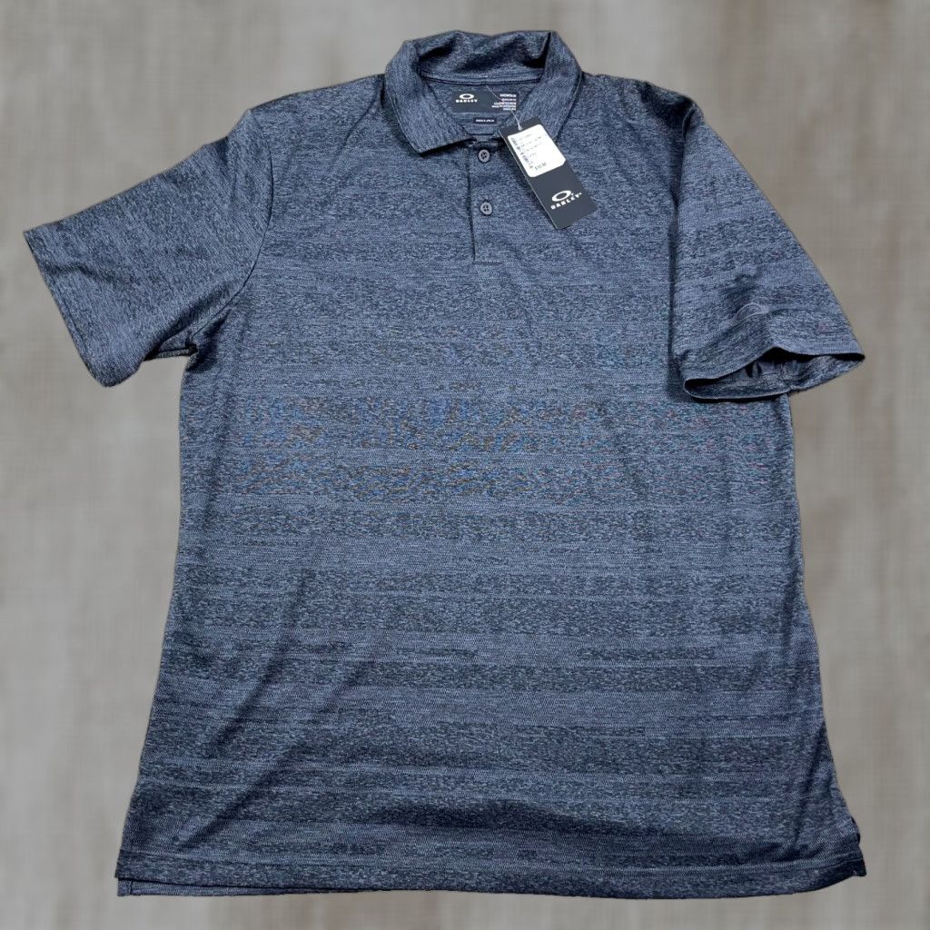 Oakley Oakley Polo Shirt Men Small Gray Striped Performance Hydrilix Wicking Golf NWT Size US S / EU 44-46 / 1 - 1 Thumbnail