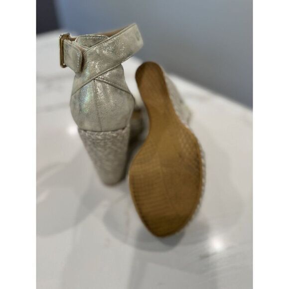 Stuart Weitzman Stuart Weitzman Mostly Espadrille Wedges in Clouded Gold Siz Size US 7 / IT 37 - 3 Thumbnail