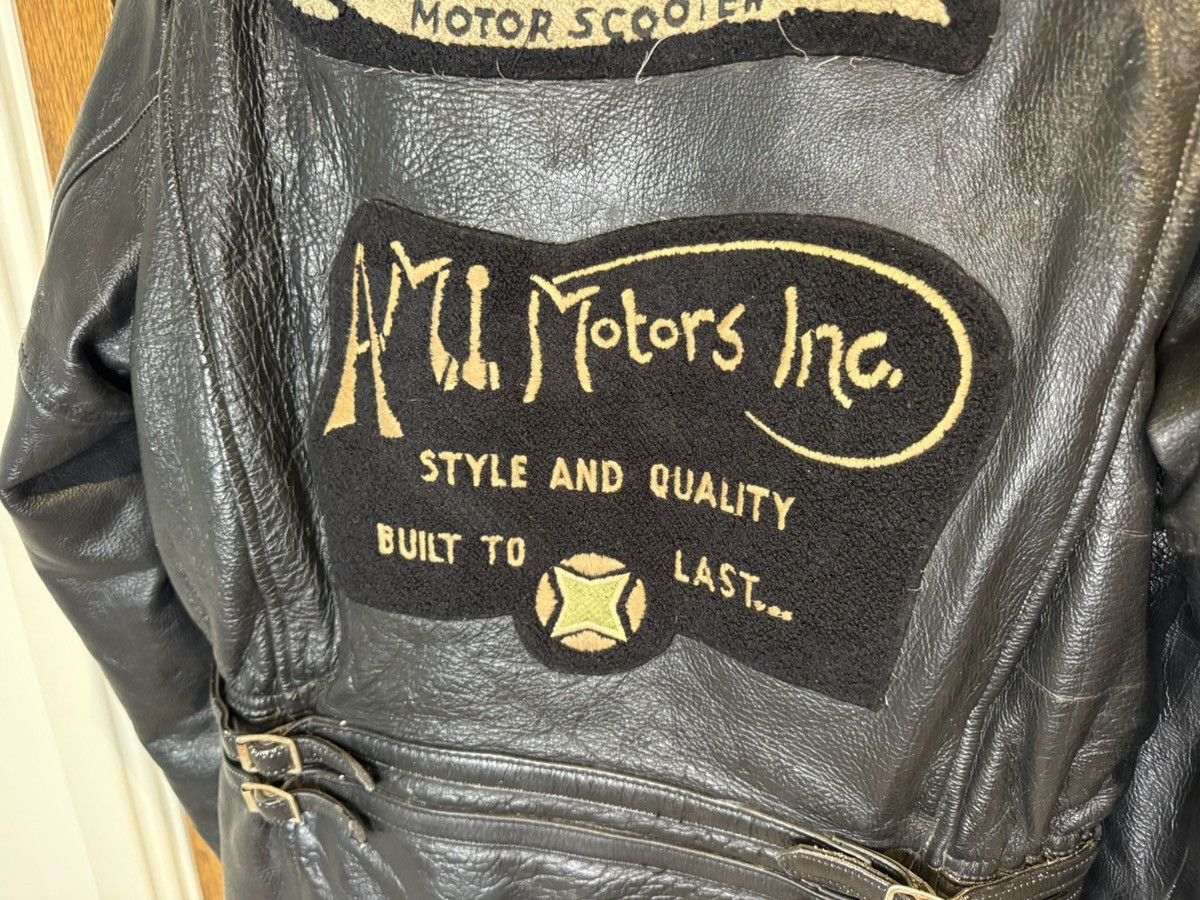 AMI A.M.I vintage leather patches motorcycle jacket rare oil Size US L / EU 52-54 / 3 - 20 Thumbnail
