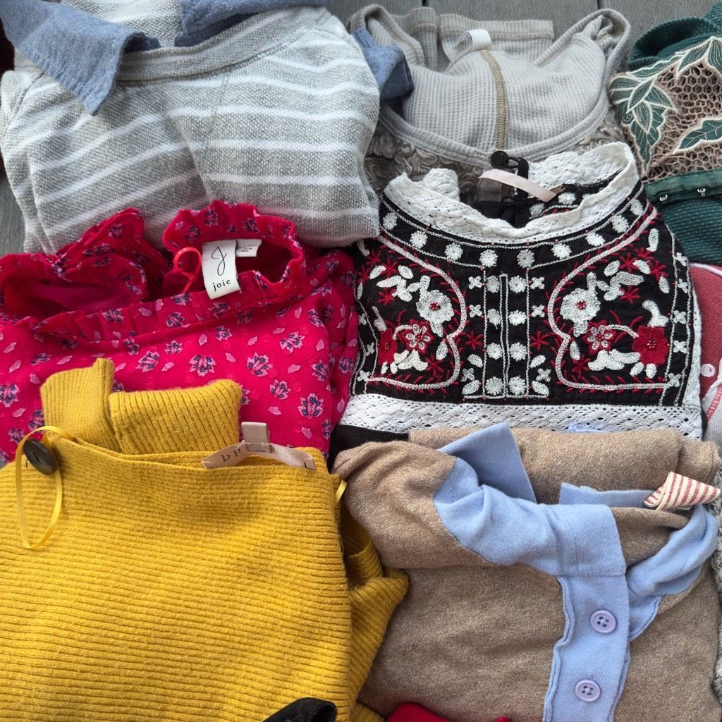 Free People FREE PEOPLE JOIE PHILOSOPHY RESELLER BOX 11 Piece Tops Sweater Non Mystery Box EUC Size ONE SIZE - 3 Thumbnail