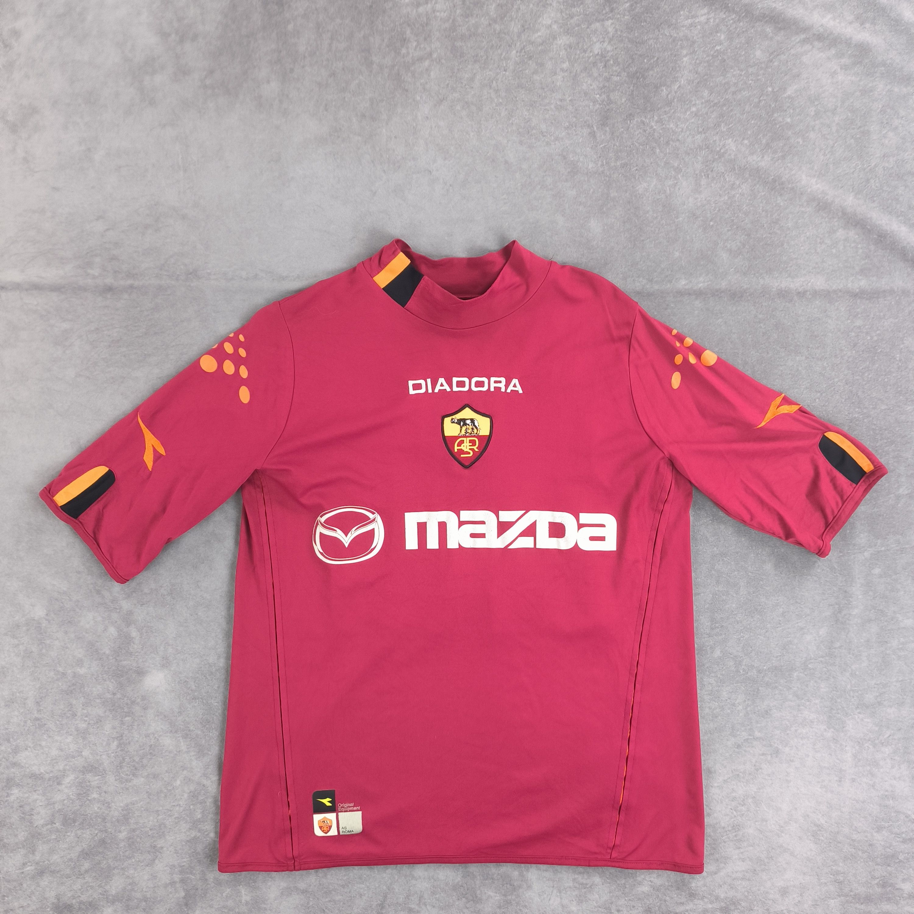 Diadora AS Roma 2003-04 Diadora home John Carew football jersey sz M Size US M / EU 48-50 / 2 - 2 Thumbnail