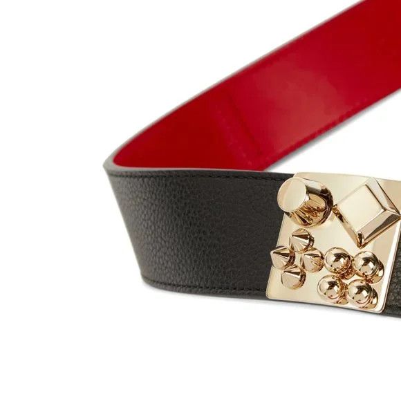 Christian Louboutin o1s1wg110325 CARASKY CLASP BELT in Black & Gold Size ONE SIZE - 2 Thumbnail